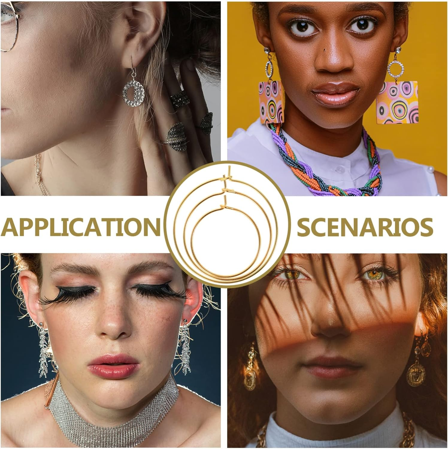 SEWACC 150Pcs Earring Hoops for Jewelry Making DIY Earring Circles round Beading Hoops Jeweley Making Finding for DIY Hoop Earrings Craft Golden - Golden image number 5