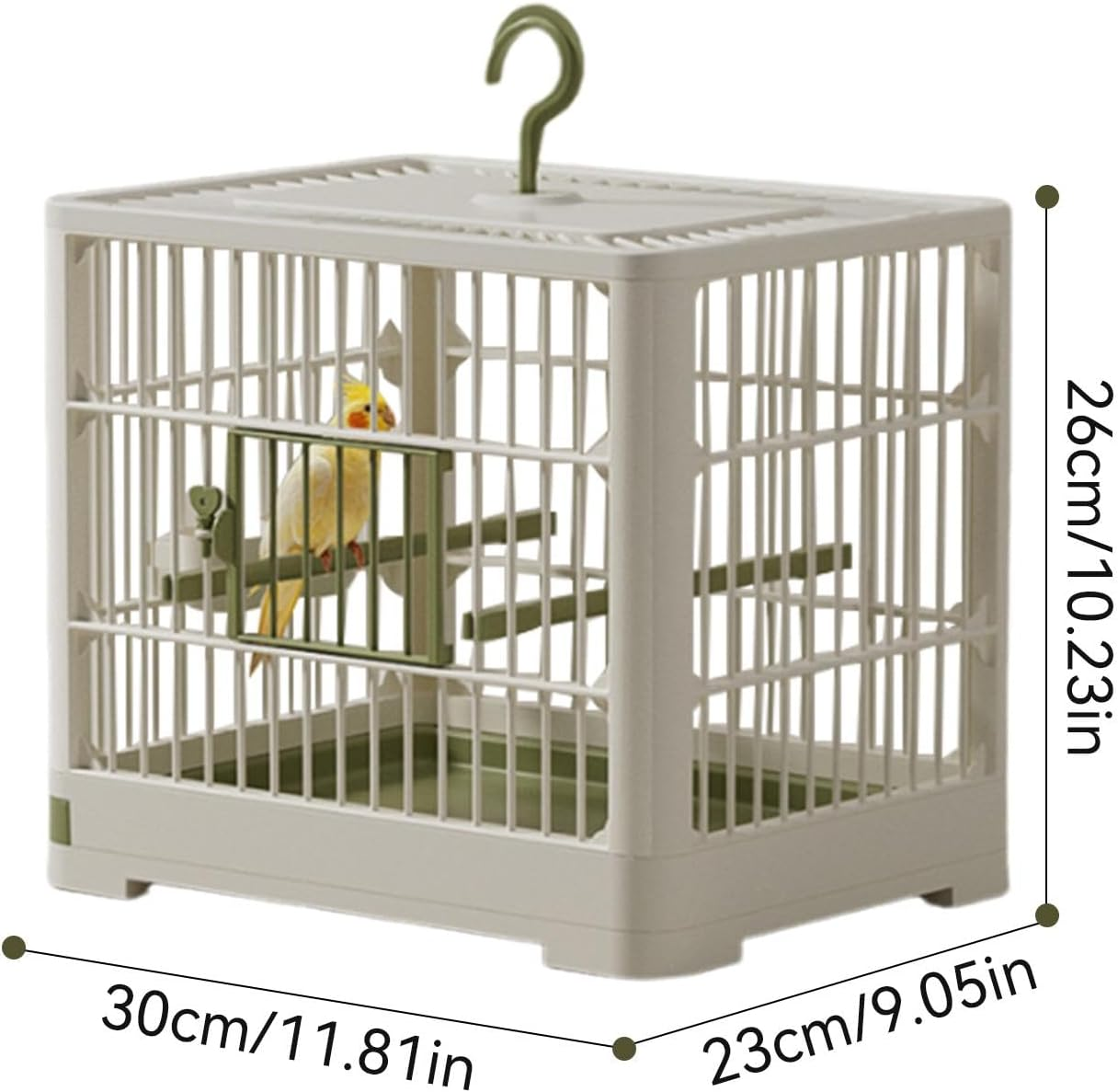 Bird Carrier - Portable Bird Carrier Cage | Weekend Budgie Canary Finch Clear Parrot Travel Cage Ornamental Cage with Dish Hook Handle
