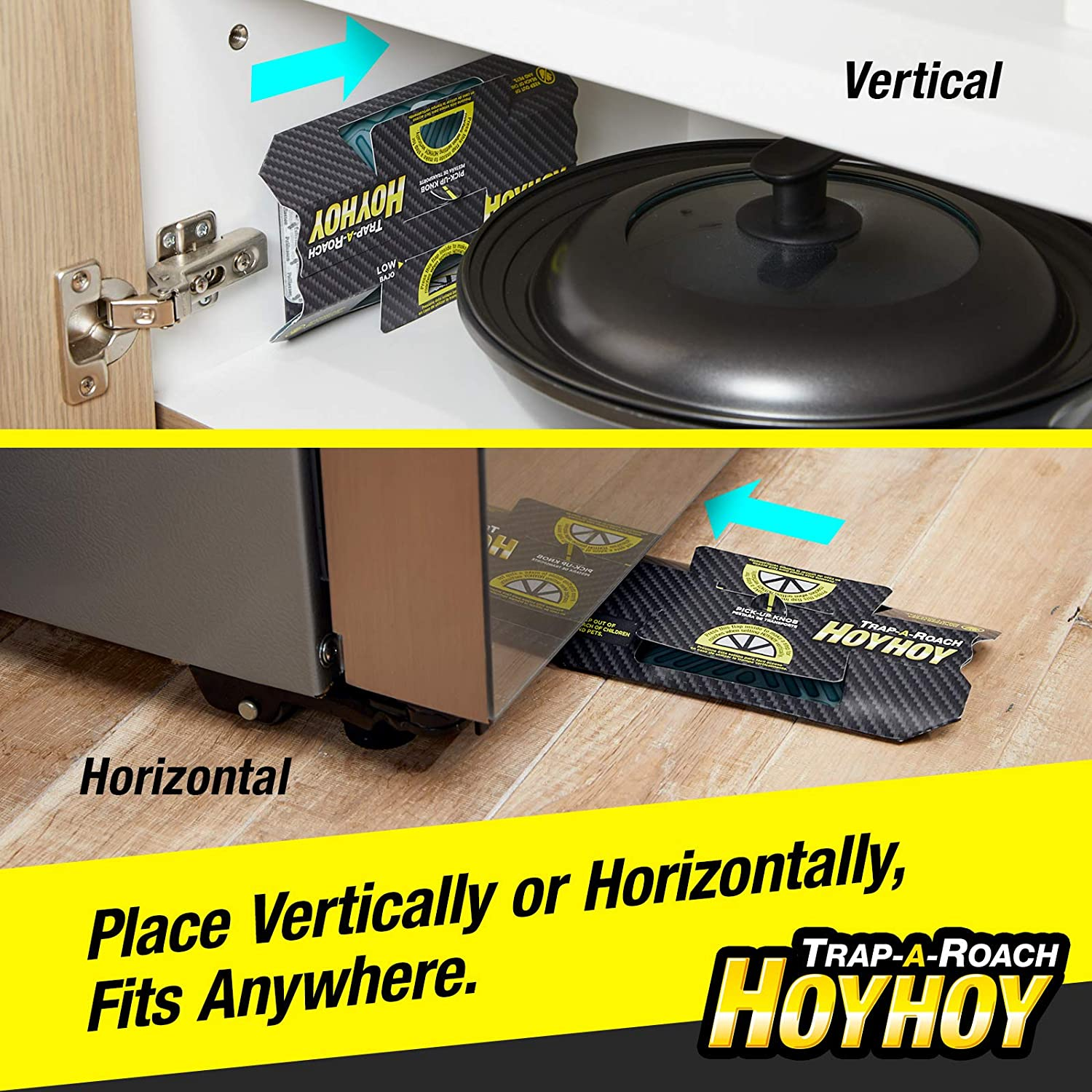 HOY HOY Trap a Roach - 10 Traps [2 Pack] Baited Glue Traps, Great for Home with Kids & Pets Indoor, Sticky Pest Control Trap, Roach Killer, Made in Japan image number 6