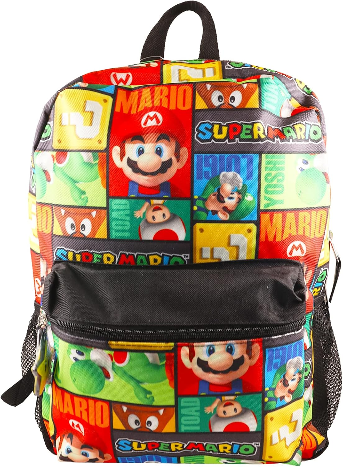 Super Mario Backpack for Boys - Mario School Supplies Bundle with 16" Backpack plus Water Bottle, and More Backpack, Toad Backpack Mario, Mario Backpack for Boys, Mario Backpack for Toddlers, Luigi image number 5