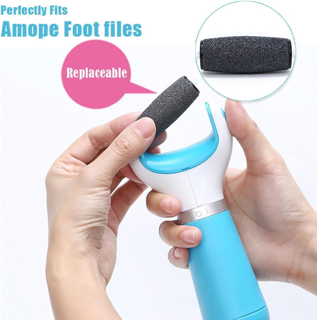 EYVRPAU 12 Pack Replacement Foot Scrubber Head Rollers 3 Roughness Pedicure Roller Callus Remover image number 1