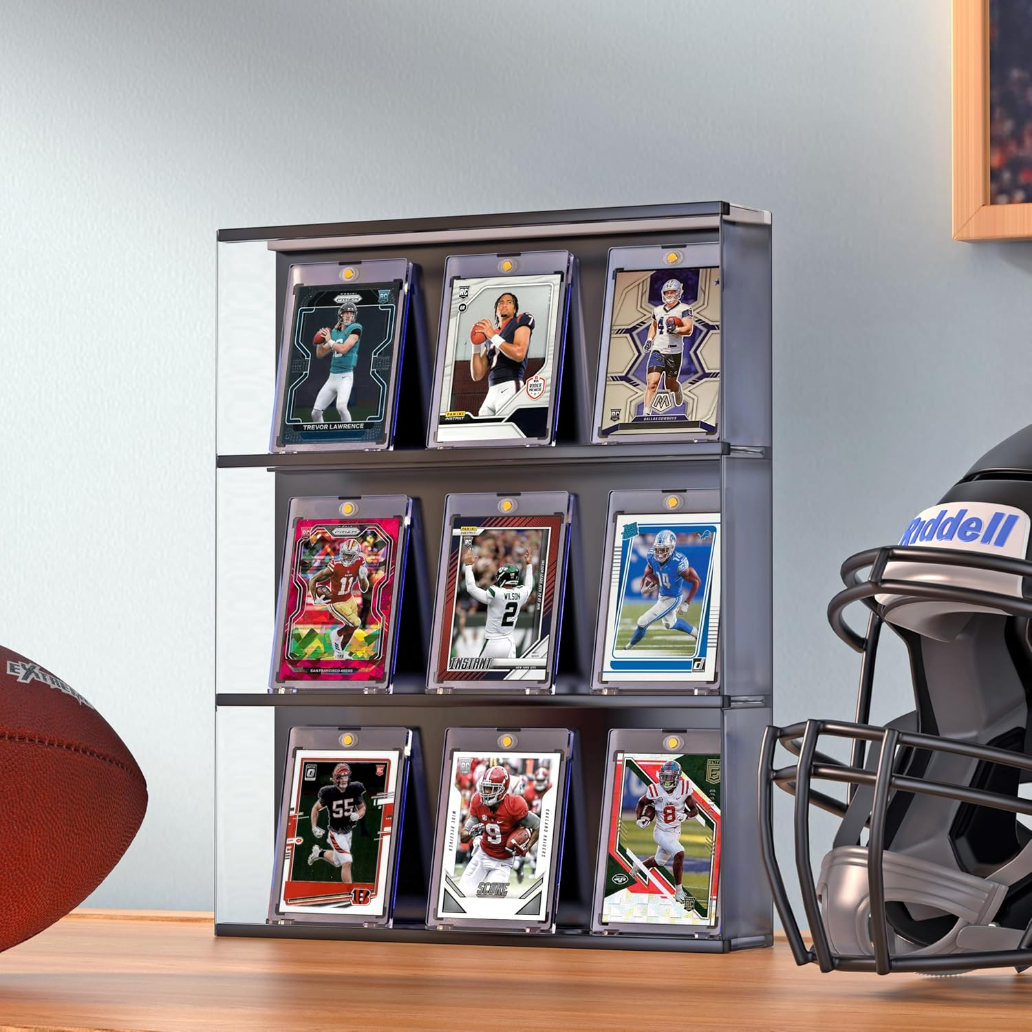 30Pack Magnetic Card Holder for Trading Cards, 35Pt One Touch Card Holder, U-V Protectors Hard Plastic, Magnet Case, Sports, Baseball Cards Holder image number 6