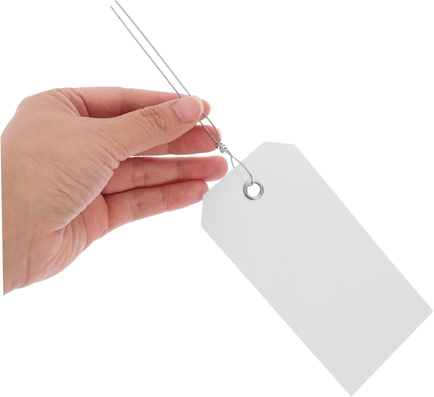 FUNOMOCYA 100Pcs Luggage Tags for Suitcases Wire Writable PVC Travel Tags String for Luggage Identification of Name image number 3