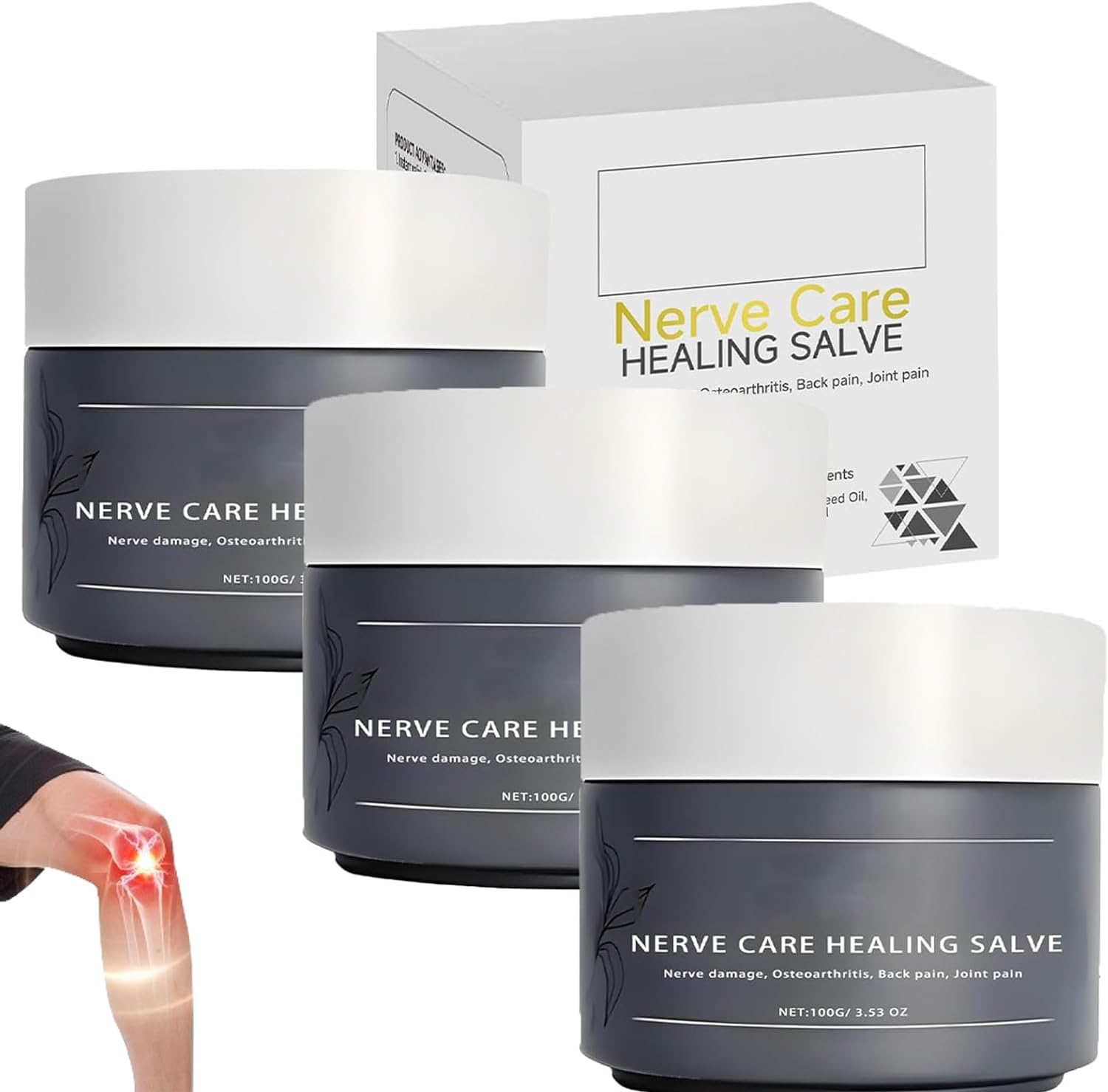 Elycura Nerve Care Healing Salve, Elycura Cream, Neuro Relief, Effective Relieffor Back, Neck, Hands, Knees (1Pcs)