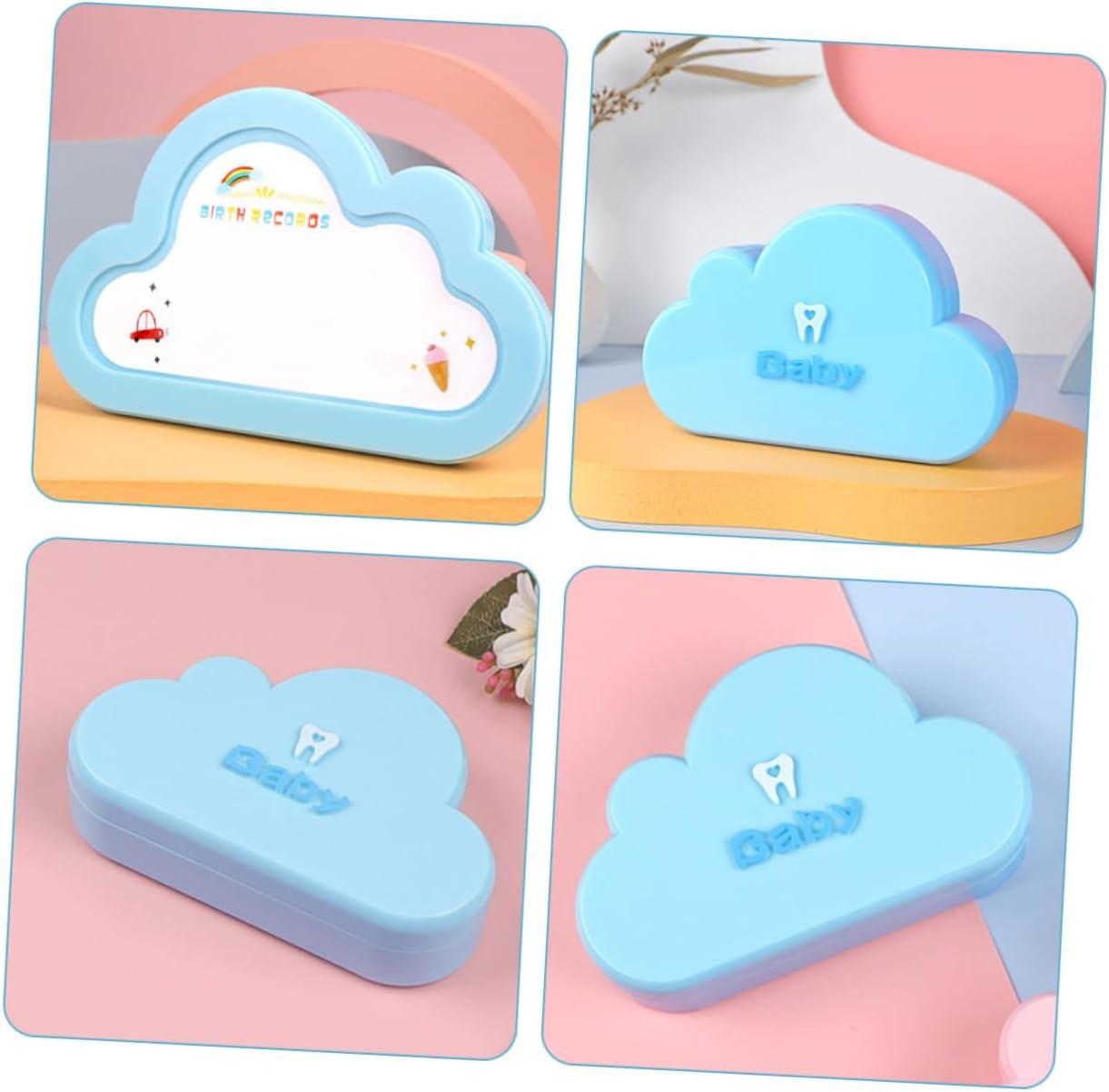 Keepsake Tooth Box Cute Tooth Holder for Boys Safe Material First Haircut Showers Birthdays image number 4