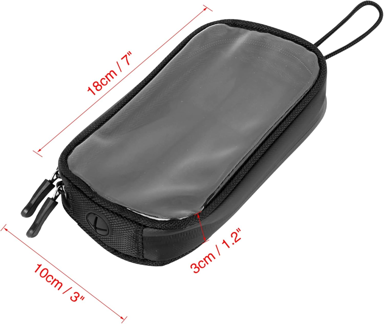 X AUTOHAUX Universal 7 Inch Magnetic Tank Bag Phone Holder Case Saddlebag Faux Leather Waterproof for Motorbike image number 3