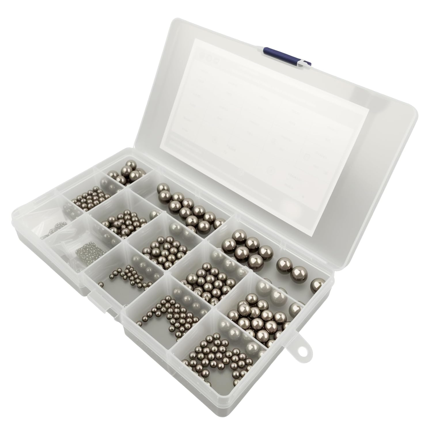 EFGTEK 539 Pcs Metric Precision Chrome Steel Bearing Balls Assortment Kits,Assorted Stainless Steel Loose Bearing Steel Balls, 2/2.5/3/3.5/4/4.5/5/5.5/6/7/8/9/10 Mm Meal Bearing Steel Ball image number 1