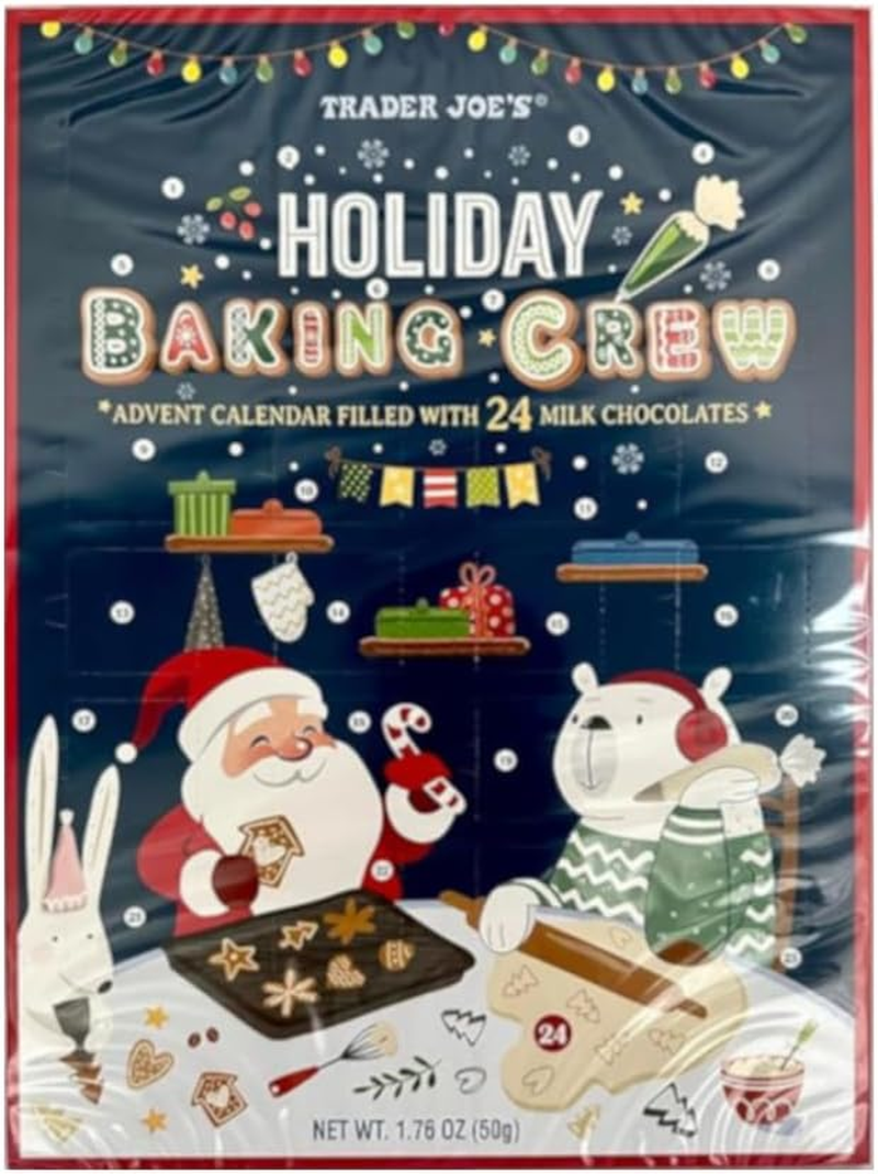 Set of 4 Chocolate Advent Calendars 2023 Trader Joes 24 Day Countdown to Christmas Bundle of 4 Calendars image number 1
