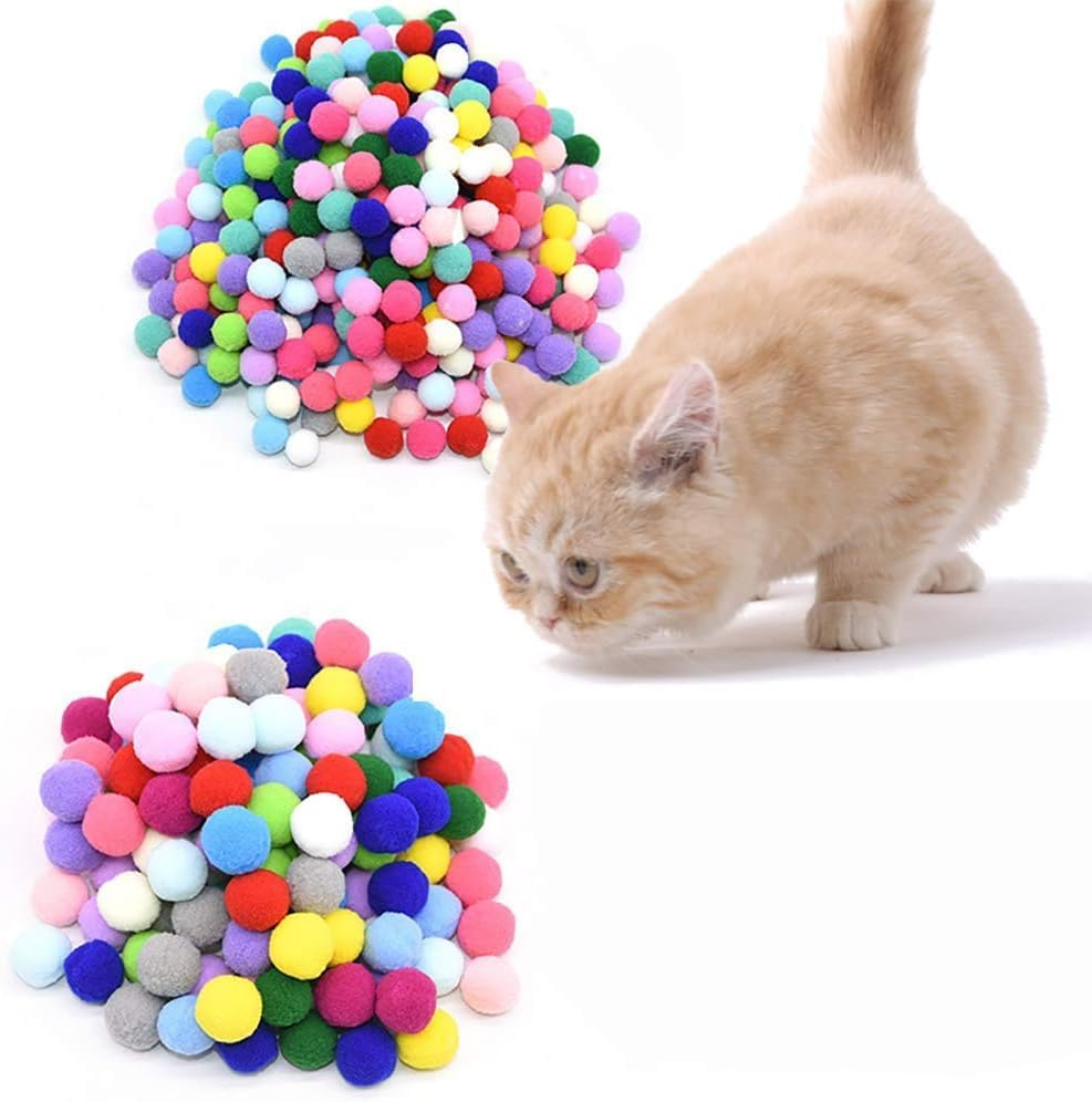 Felt Wool Cat Toys Ball 70Pcs Kitten Small Assorted Colorful Soft Felted Fabric Balls for Cat Lovers image number 1