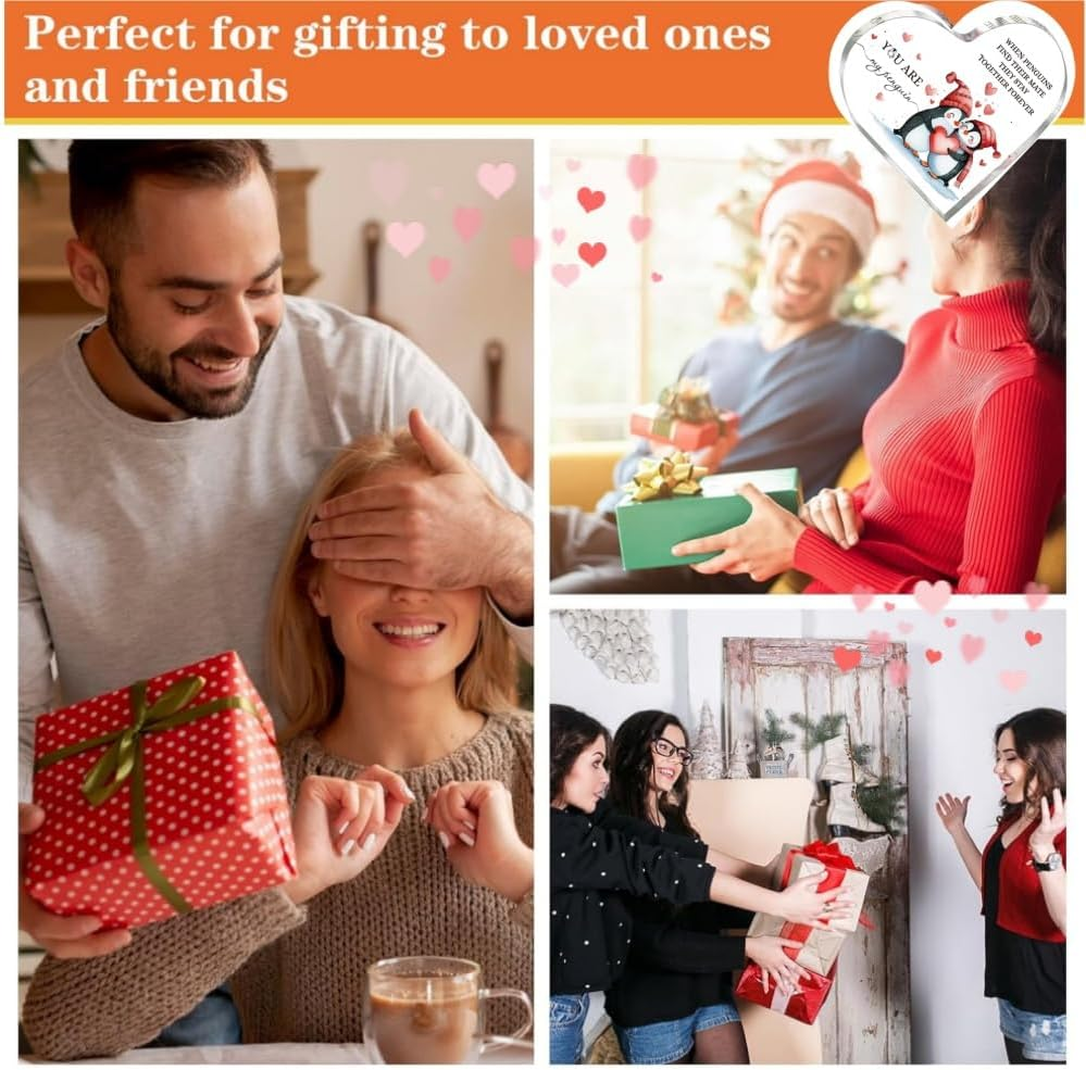 Valentines Day Gifts for Him Her, Anniversary Acrylic Keepsake 5.1 * 5.1 in Boyfriends Girlfriends Gifts Husband Wife Valentines Anniversary Wedding (Heart) image number 4