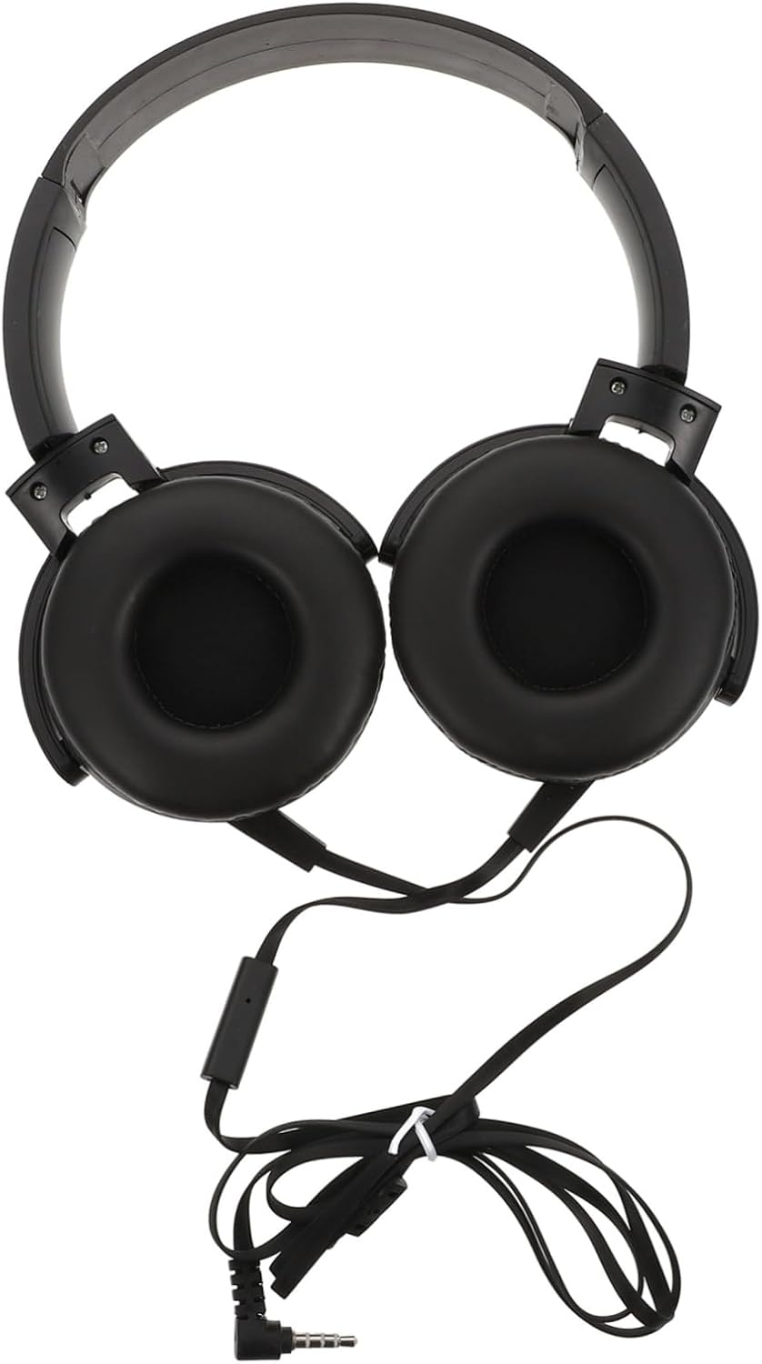 OSALADI Wired Over-Ear Headset Microphone, Stereo Gaming Headphones for Pc and Smartphone, Black Wired Phone Headset Sound for Online Calls and Office Use image number 3