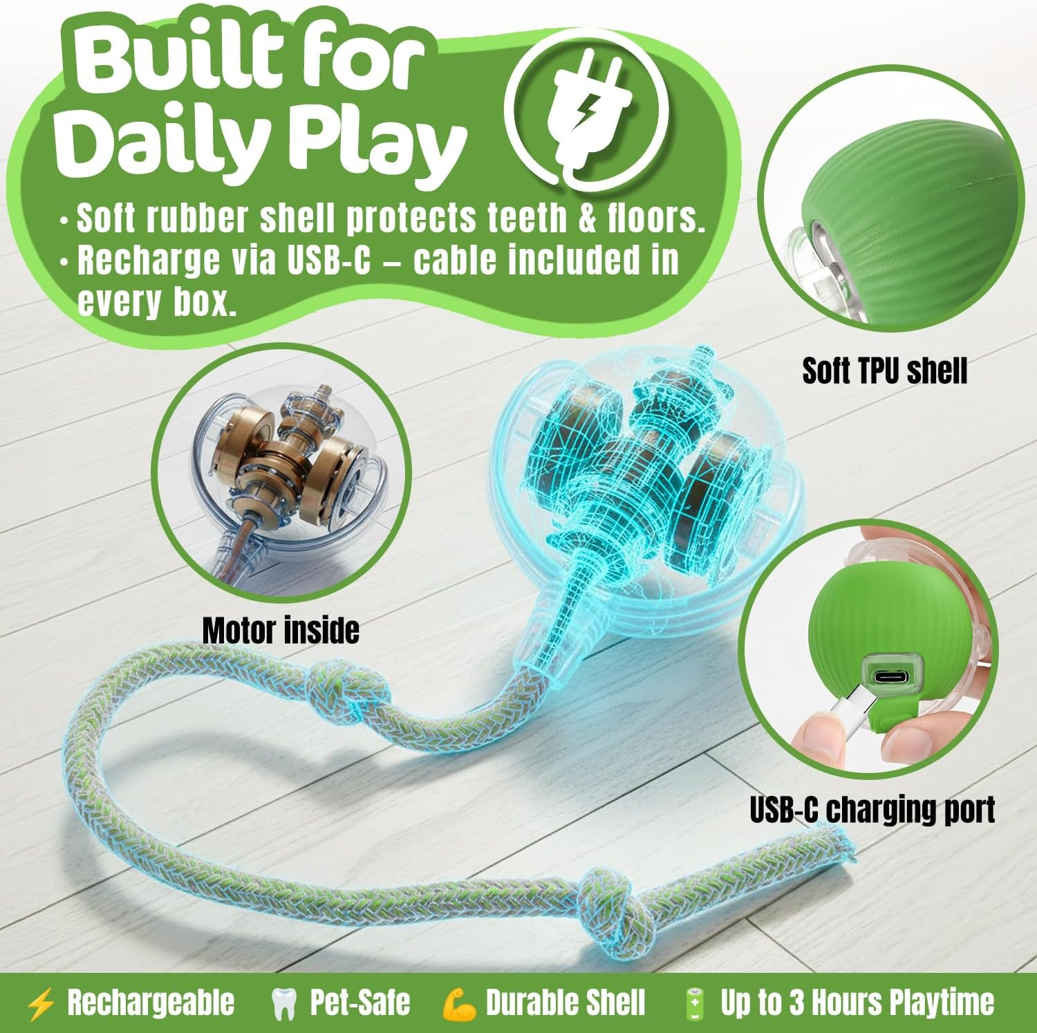 Interactive Cat Toy Ball, Active Smart Rolling Balls for Cat, Electric Toy Balls for Indoor Cats