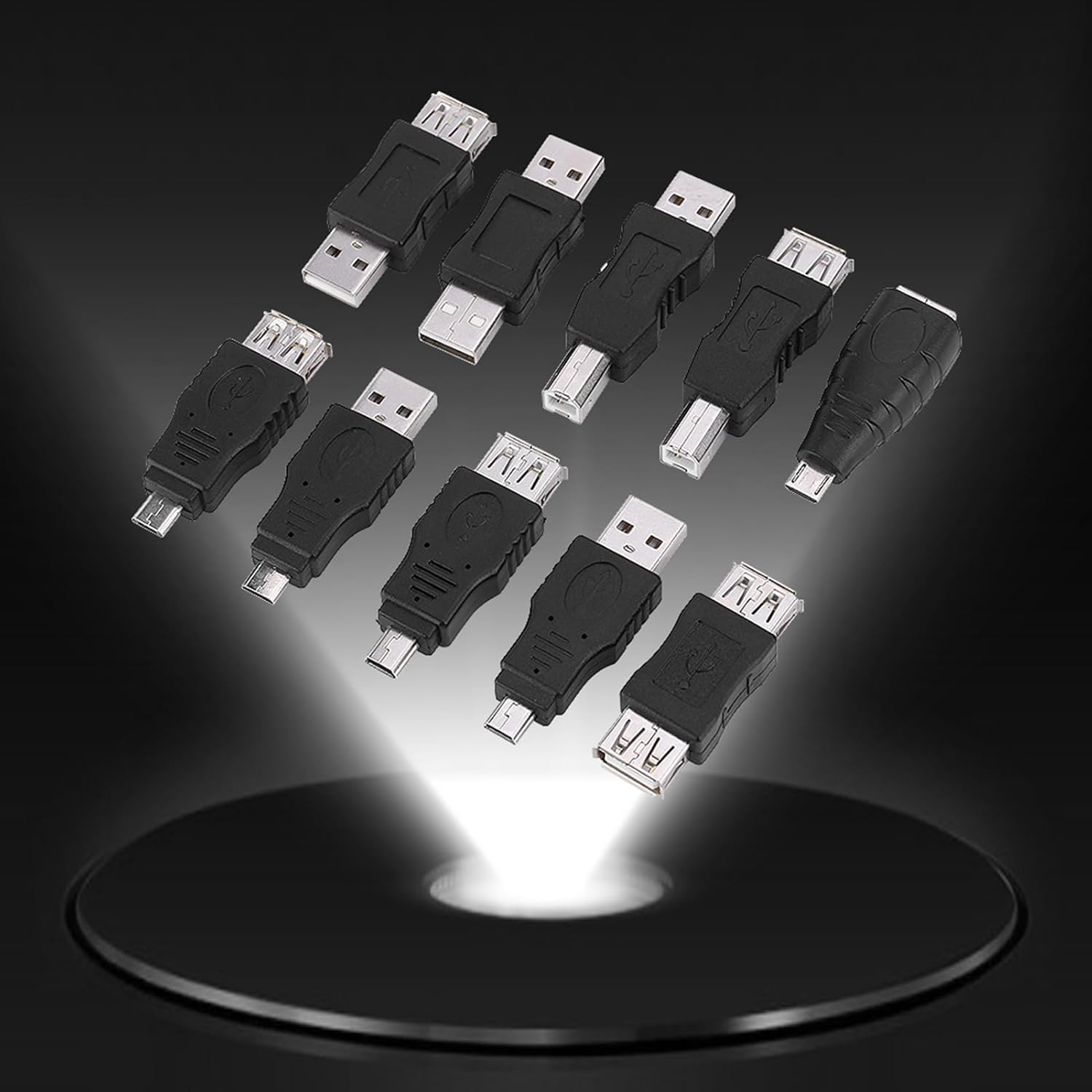 Pack of 40 USB 2.0 Adapters - Angled Mini Micro Type B Male to Female Converters, Durable Connectors for Easy Device Compatibility image number 5