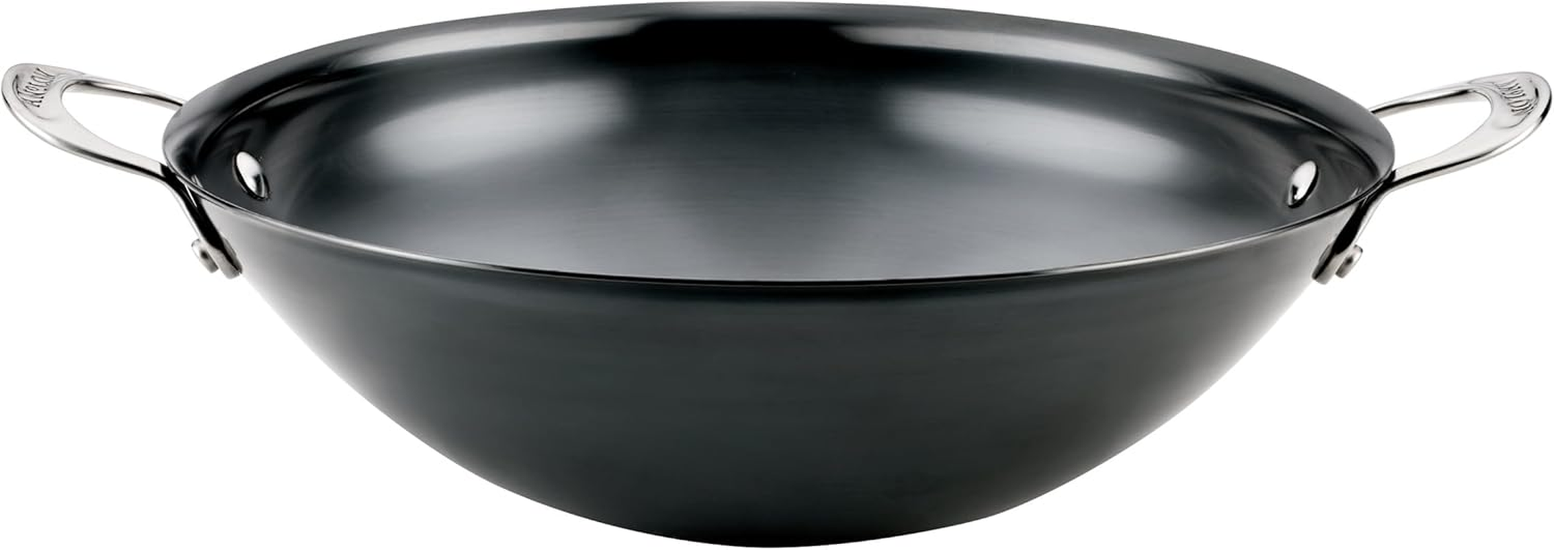Anolon N2 Carbon Steel Wok 36Cm, Nonstick Open Wok for Stir Fry, Induction Compatible, Lightweight, Rust Resistant, Oven Safe to 400 C, High Heat Cookware, Black image number 5
