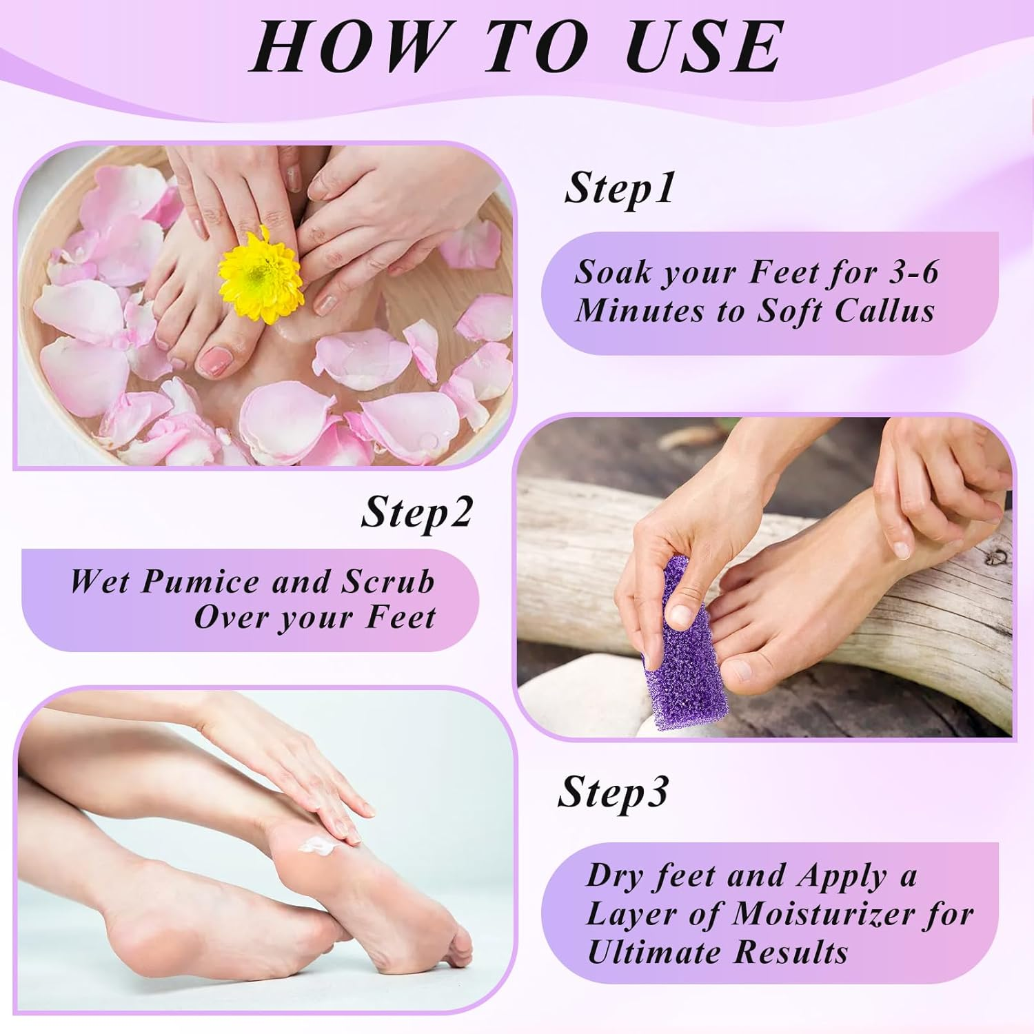 EOGRFW Foot Pumice Stone, Pack of 40 Pumice Stone Callus Remover, Double-Sided Pumice Stone for Feet, Pumice Stone Foot Care, Pumice Stone, Foot Scrubber Pumice Stone Pads for Feet, Body and Hands image number 6