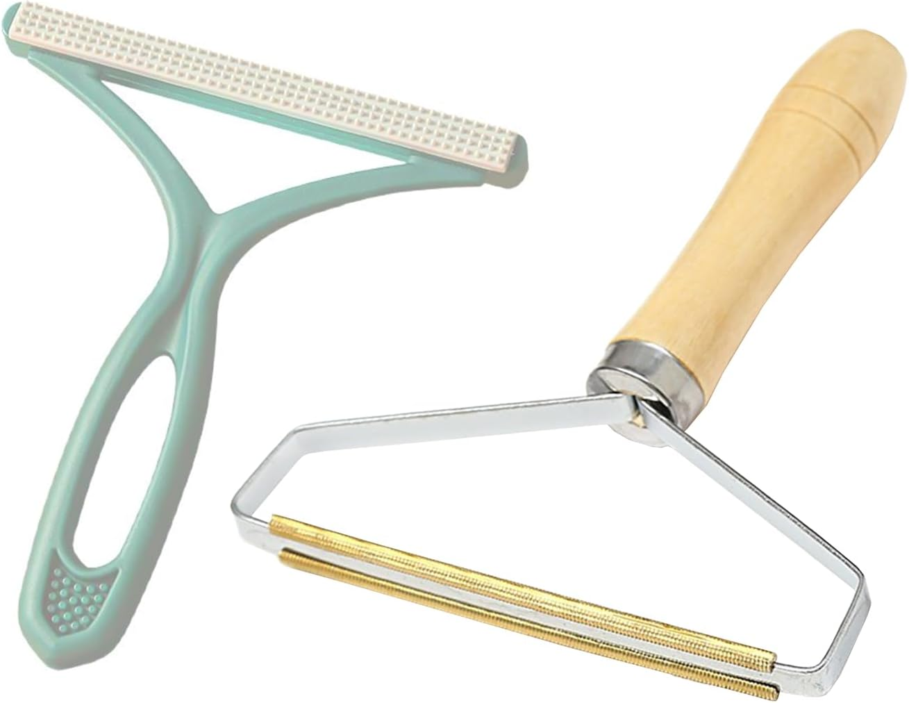 2 Pcs Manual Fabric Shaver Set, Portable Lint Removers for Furniture, Clothes, and Carpets, Pet Hair Removal Tools with Metal Scraper and Reusable Brush image number 5