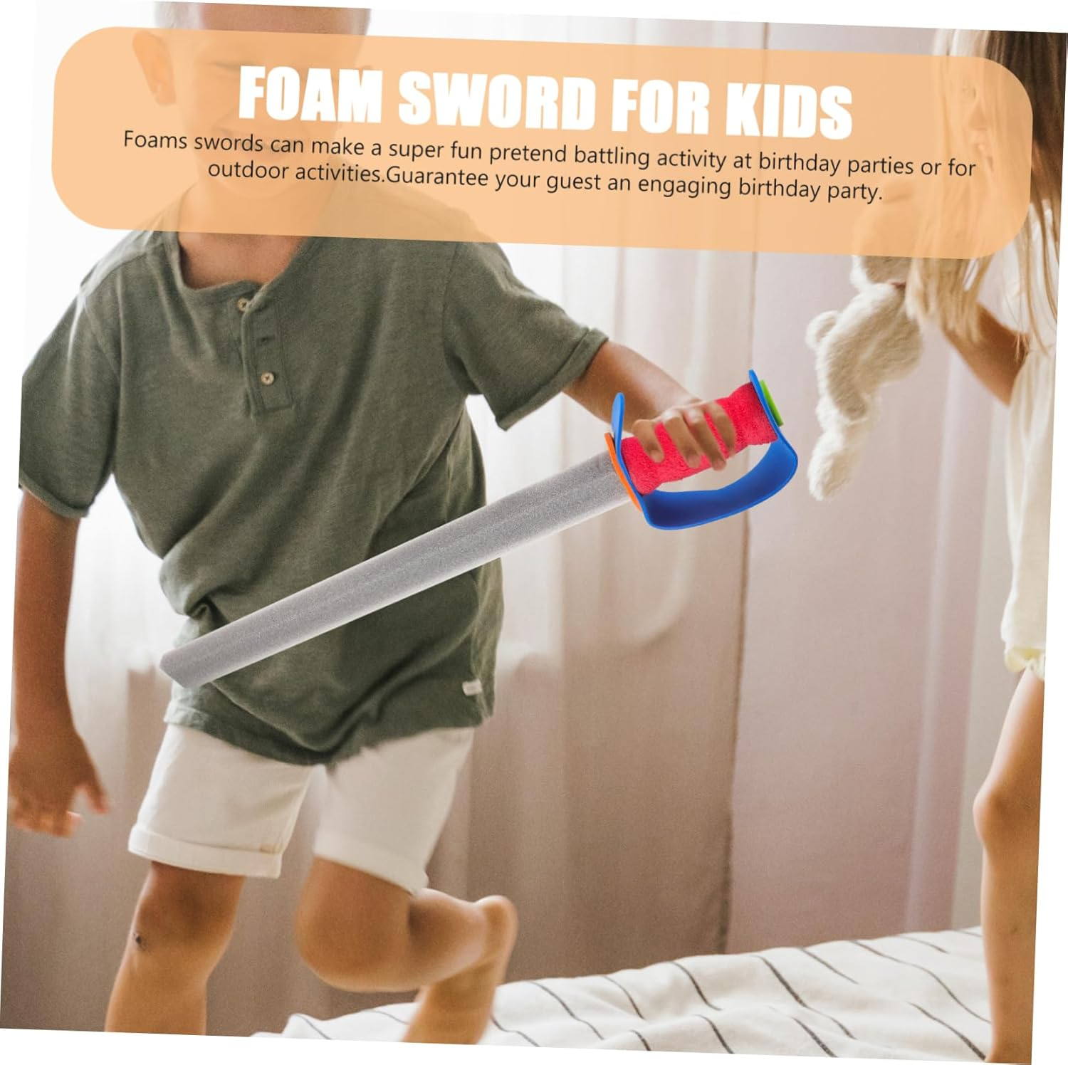 BCOATH 4Pcs Kids Fencing Swords Lightweight Plaything Performance Props for Stage Cosplay and Exercise Ideal for Kids Fencing Activities and Party Supplies image number 2
