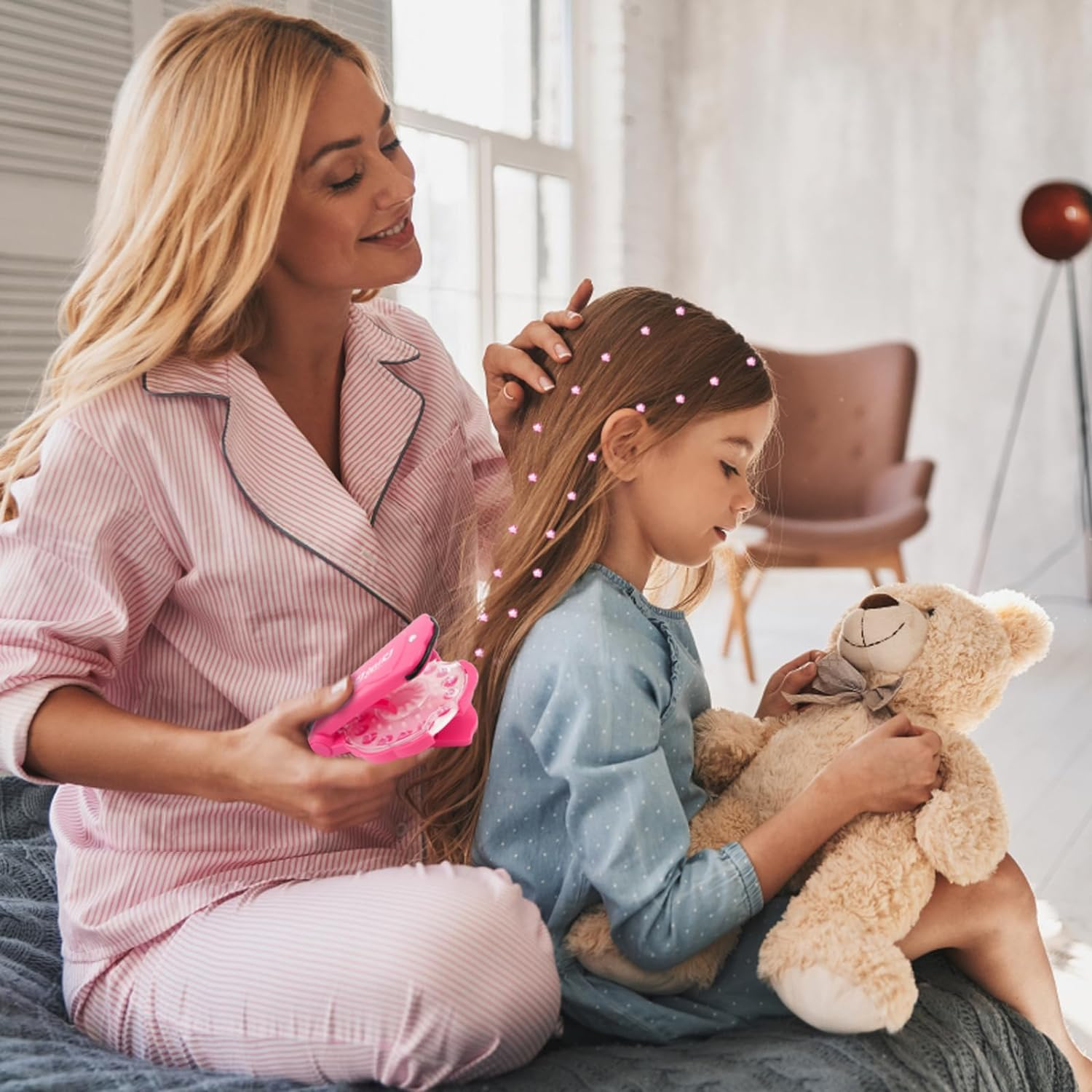 Hair Gem Stamper Bedazzler Deluxe Set with 180 Bling Decoration Ultimate Styling Tool, Rhinestones Diamonds Jewels for Fashion (180GMS) image number 3