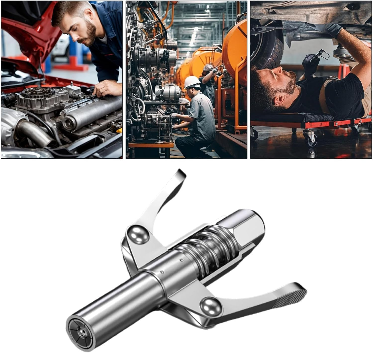 Lock and Lube Grease Coupler,Leakproof High Pressure Grease Fittings - Replacement Parts for Machine Engineering Lubrication Automotive Greasing Trailer Vehicle Trucks Car Industrial