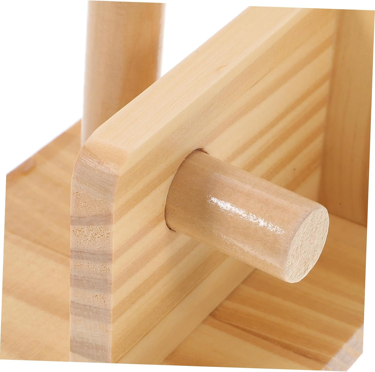 SHINEOFI Professional Tape Dispenser and Portable Tape Cutter with Desk Storage Rack, Natural Wood Color W11&times;D11&times;H8Cm, Reusable Sticker Accessory for Office and Home Organization image number 1