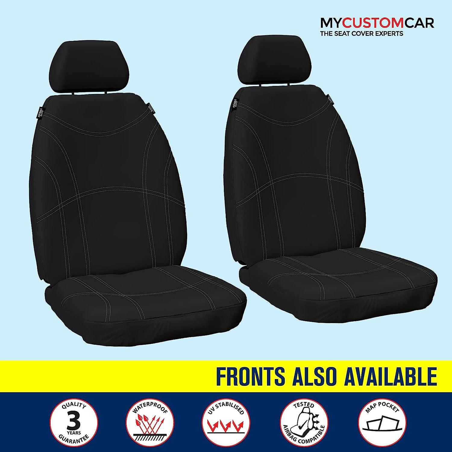 For Toyota Aurion GSV50 2012-2017 Neoprene Rear Seat Cover Waterproof Car Custom image number 2