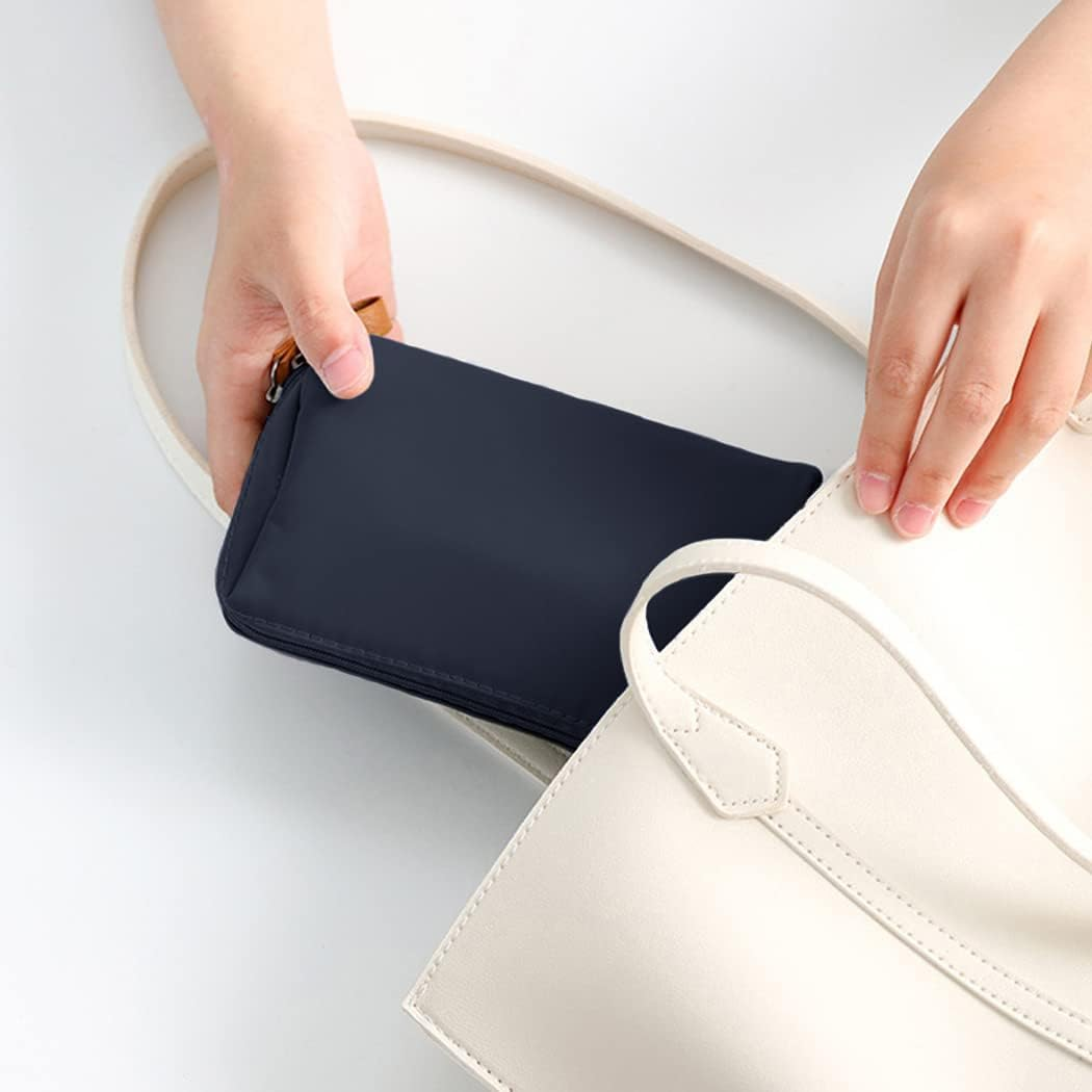 Small Makeup Bag Beauty Cosmetic Organizer Pouch,1Pc Small Cosmetic Bag Mini Portable Makeup Bag,Mini Cosmetic Bag Travel Make up Pouch with Double Zipper,Black image number 6