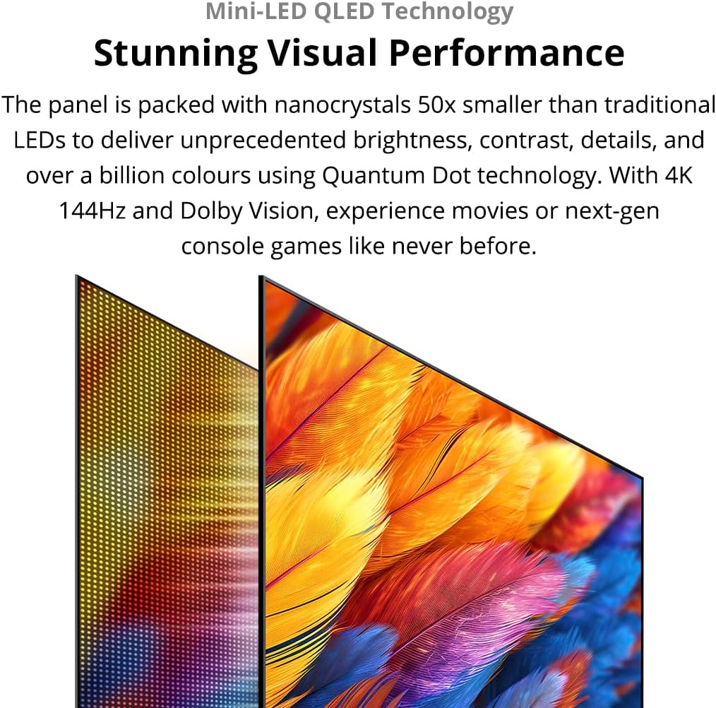 Prism+ M75 | 75 Inch | 4K Mini LED QLED Smart Google TV | 144Hz | Zerobezel | Dolby Vision & Atmos | Voice Control | Netflix, Youtube, Prime & More image number 1