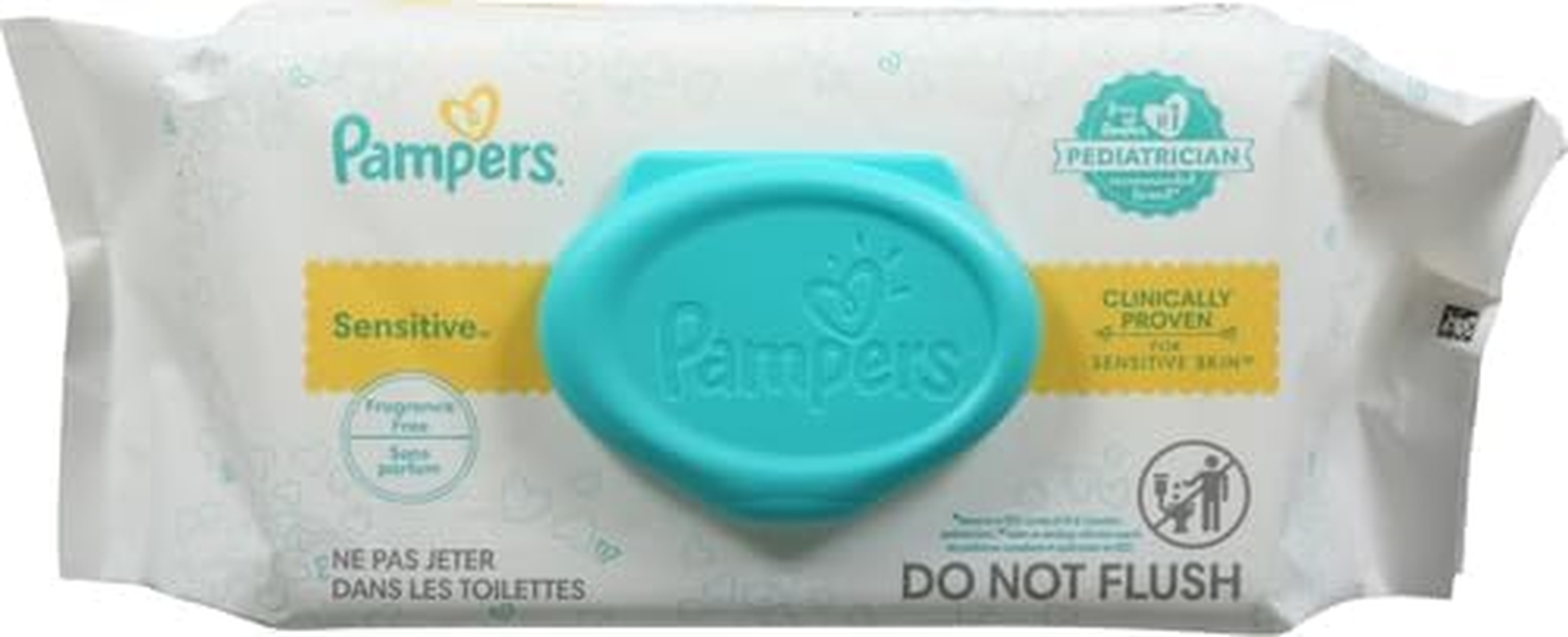 Pampers Baby Wipes Sensitive Perfume Free 1X Pop-Top Pack 84 Count image number 4