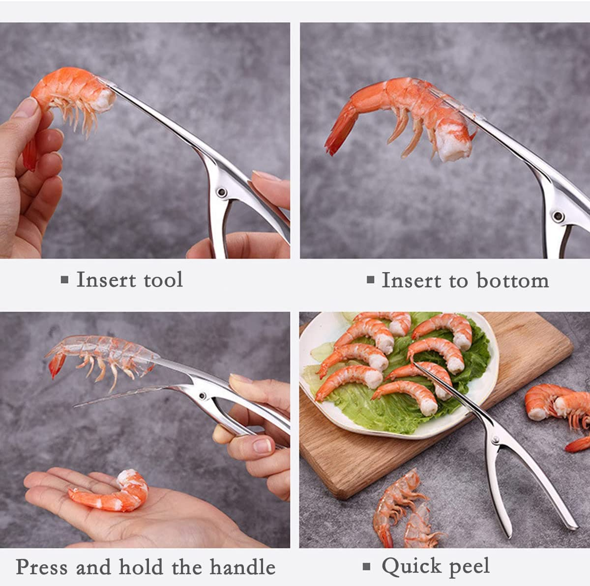 Folmywy Shrimp Deveiner Tool Prawn Peeler Stainless Stee Seafood Outer Shell Cleaner Professional Portable Practical Gadgets Kitchen Home Essentials image number 1