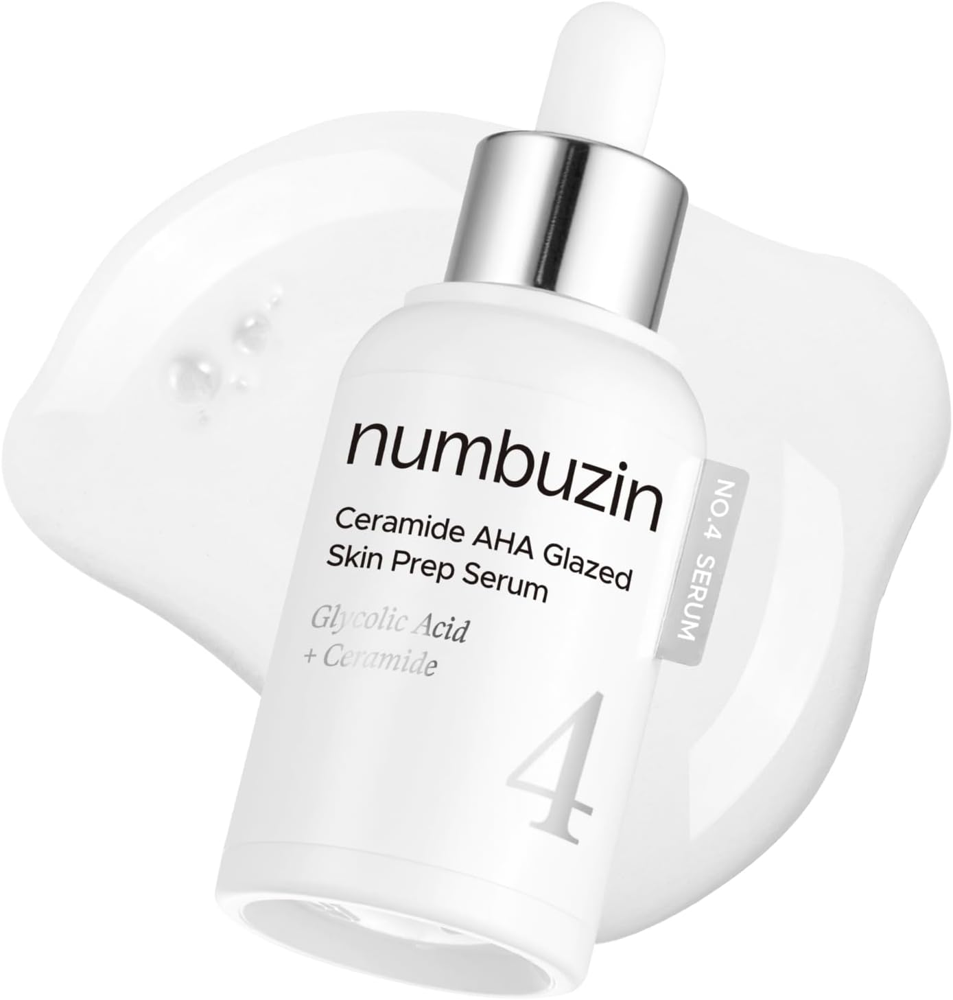 Numbuzin No.4 Serum | Ceramide AHA Glazed Skin Prep Serum | Exfoliating, Skin Barrier Repair, Face Peel | Glycolic Acid, PHA, Ceramides, Panthenol | 1.01 Fl.Oz image number 3