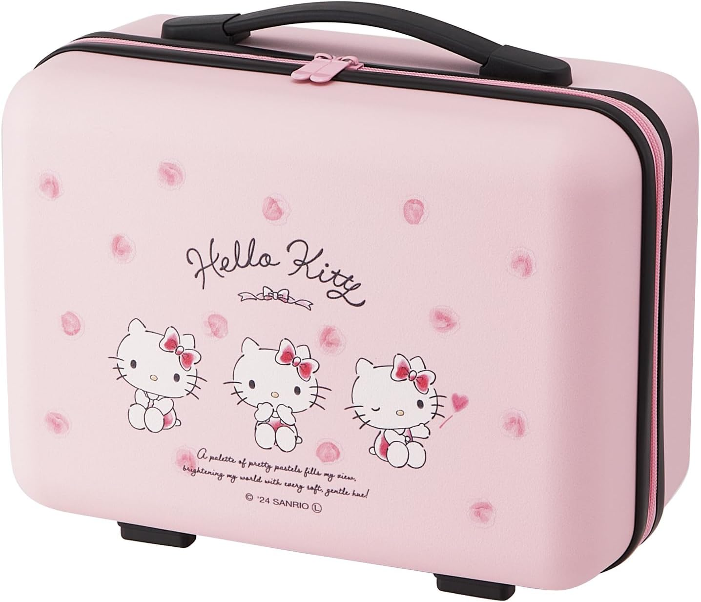 Skater TCOC15-A Hard Carry-On Case with Bottom Feet with Mesh Pockets, 3.5 Gal (15 L) Sanrio My Melody Watercolor Cosmetics