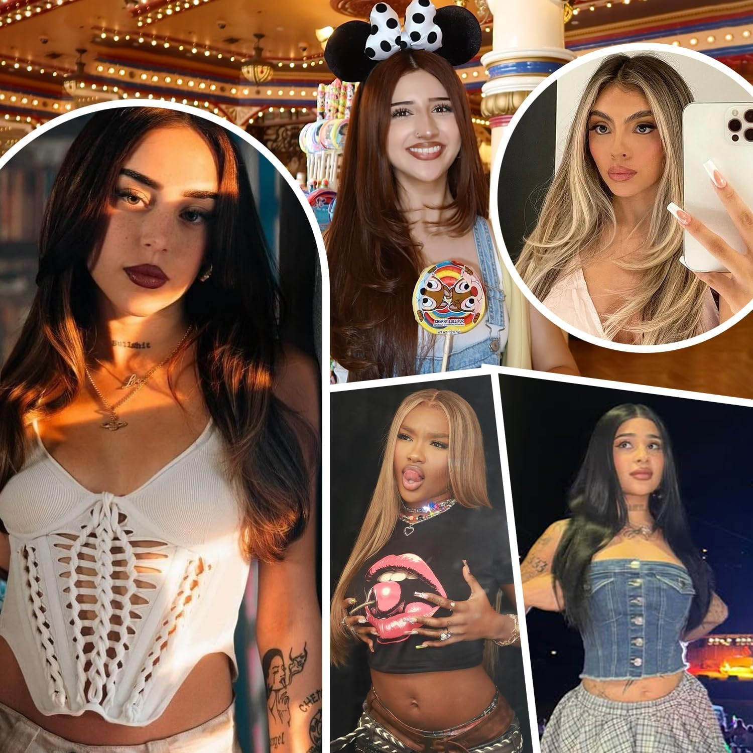 Glueless Synthetic Lace Front Wig 26 Inches Long Straight Black Wigs for Women 13X5X1 HD Lace Hand Tied Pre Plucked Hairline (Natural Black, 66 CM) image number 6