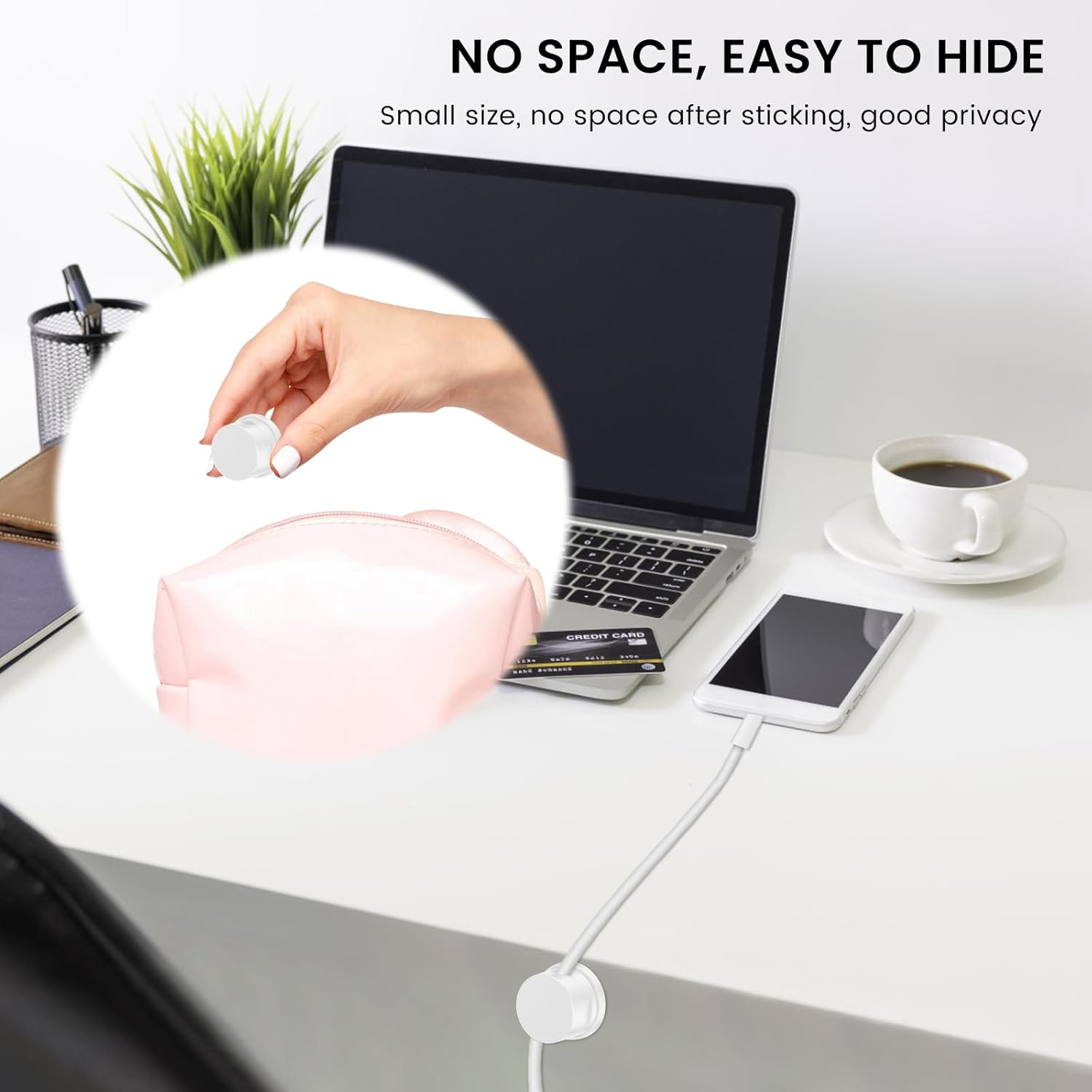 Rdjeokf 12Pack Cord Organizer, Adhesive Cord Organizer Wire Holder, Keeper USB Charger Holder, Desk Phone Charger Cord Management Holder, for Car, Office Home Desktop, Wall, Night Table