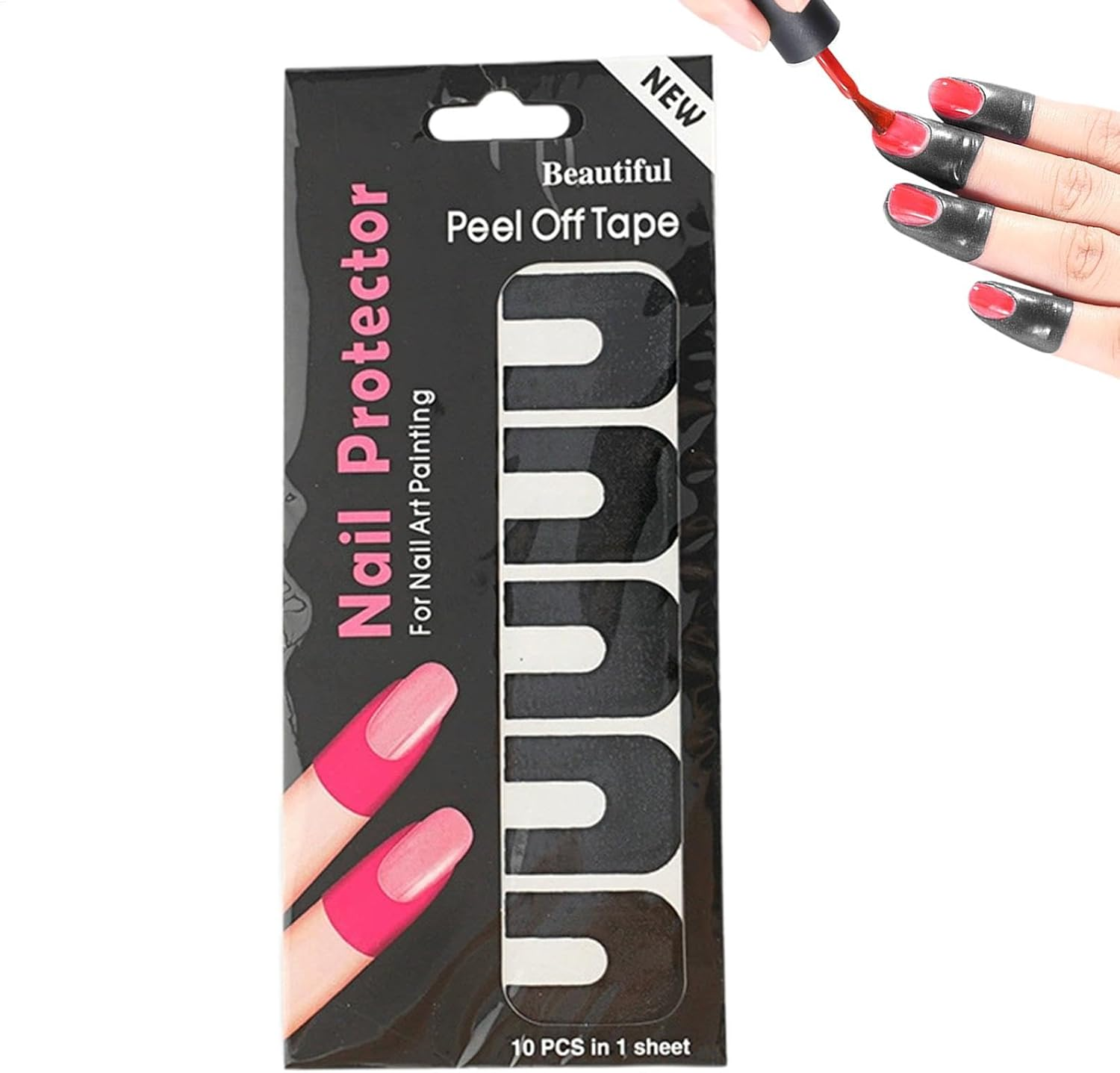 Cuticle Protector for Gel Nail Painting | Soft Elastic U-Shape Nail Guards for Polish,Nail Tape for Fingers, Peel off Nail Stickers, Spill Proof Stickers, Hand Supplies for Girls, Adults