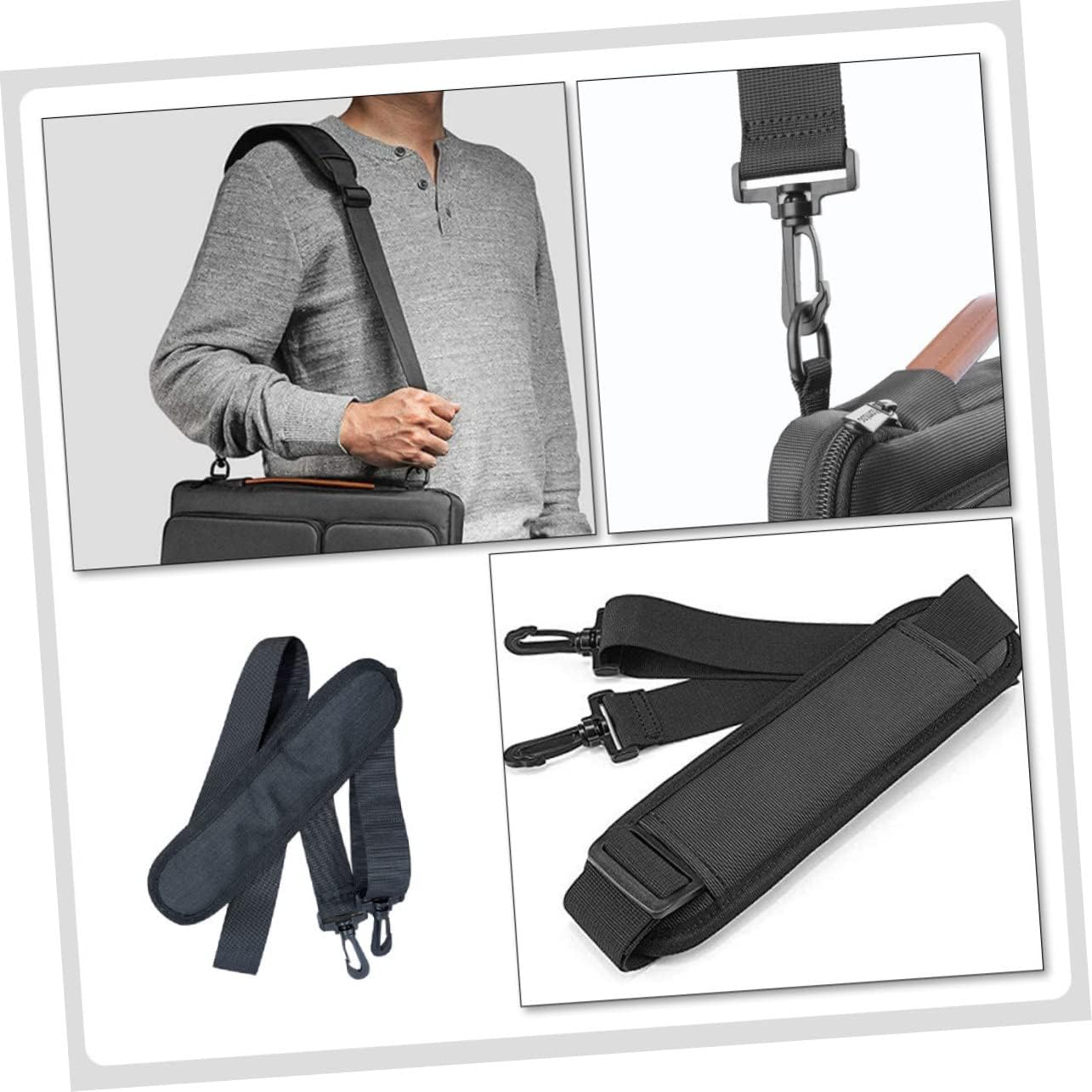 Gatuida 2Pcs Golfing Bag Shoulder Strap Adjustable Replacement Hook for Backpack Strap Buckle image number 6