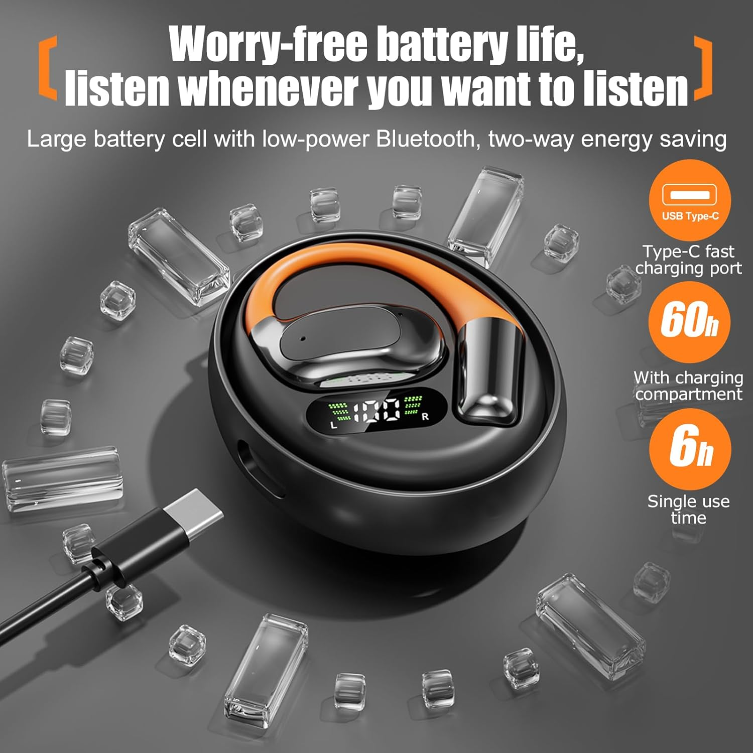 7JI AI Language Bluetooth 5.4 Translation Earbuds, Real-Time Translatior Earbuds with 144 Languages Support Music and Calling, Translation Headphone Translating Device for Travel Business and Learning image number 1