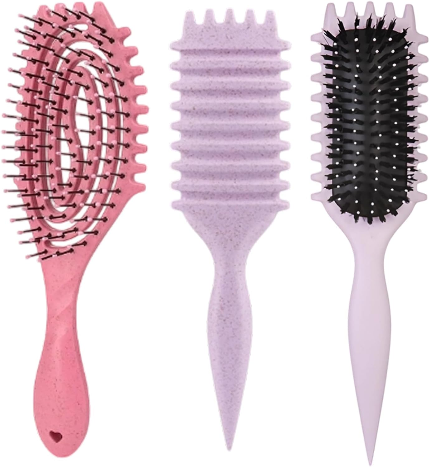 Curl Brush, 2-Piece Curl Brush Set, Brush for Curls and Curling Comb, Ideal for Curly Hair, Curling Brush for Natural Curls and Curly Hair Brush image number 4