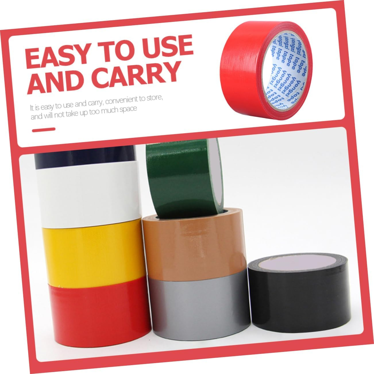 SEWACC 4 Rolls Tape Strong Tape of Adhesive Window Tape Heavy Duty Duct Tape for Household Duct Tape for Carpet image number 2