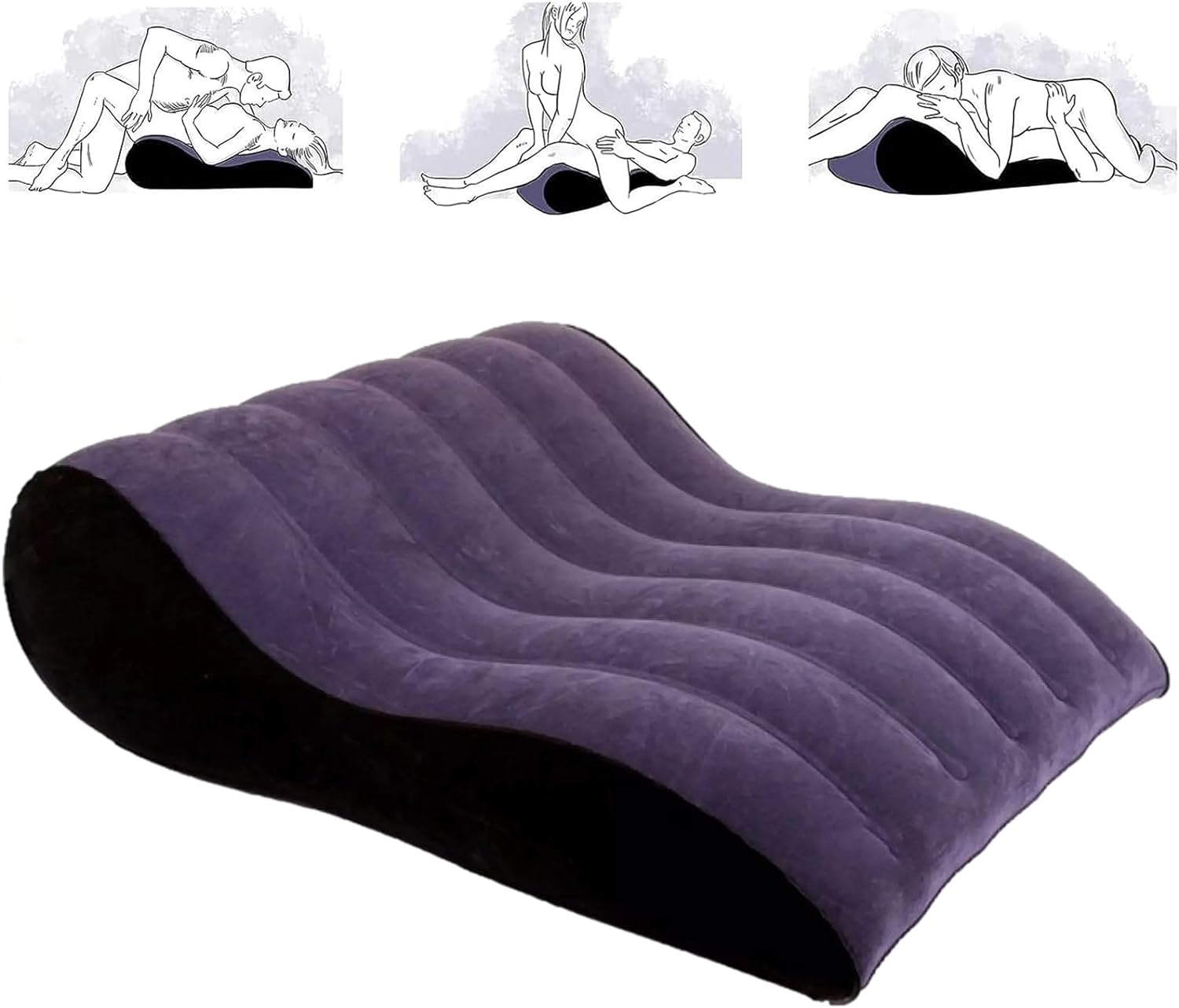 Inflatable Sex Sofa Position Pillow Sofa Bed Cushion for BDSM and Bondage Play, Sex Game Love Furniture for Couple Deeper Air Mattress Chair Position Support Adult Sex Toy