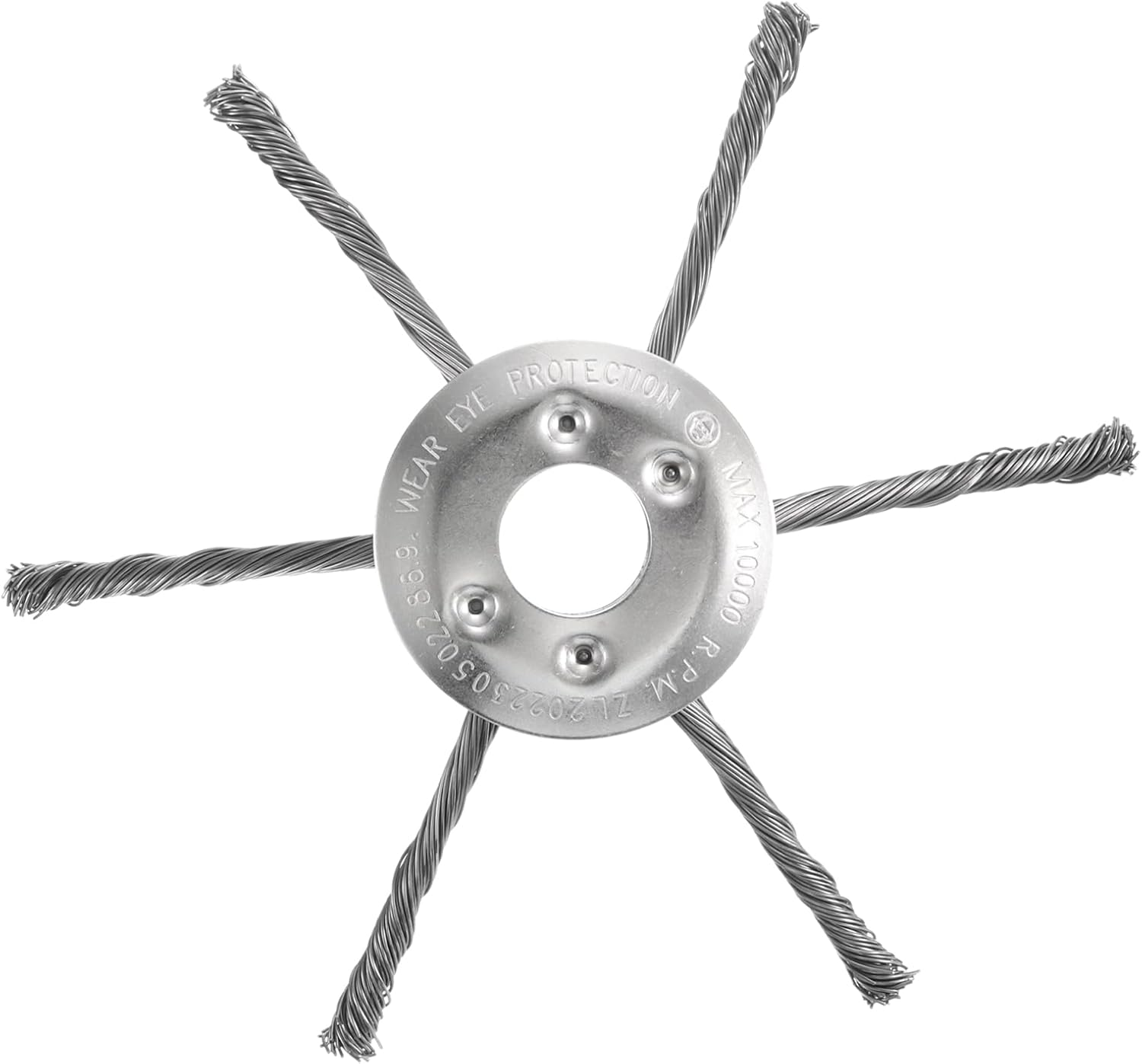 Steel Wire Brush Cutter Trimmer Head, 8Inch Unbreakable Wired Trimmer Blade for Lawn Mower Tray - 6 Blade image number 2