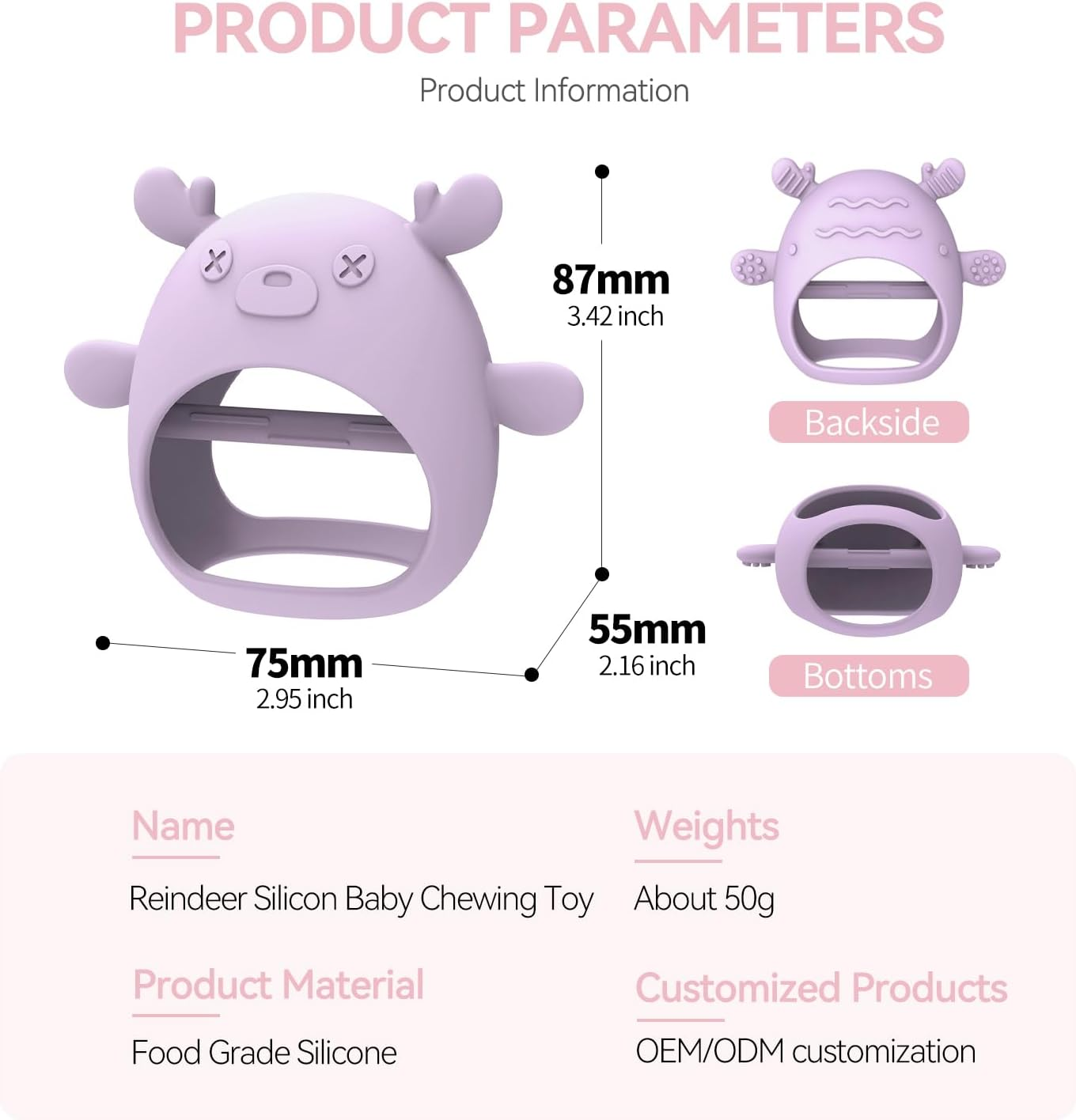 3 Packs Baby Teething Toy for 3-6 6-12 Months, Food Grade Silicone Teething Mitten, anti Dropping Wrist Hand Teethers Baby Chew Toys for Sucking Needs, BPA Free - Green+Blue+Gray image number 6