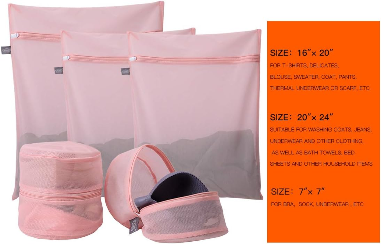 Kimmama Laundry Bag Mesh Wash Bags, Washing Machine Wash Bag, Net Washer Sack with Zipper, Dryer Pouch for Cleaning and Drying Cloths, Garment, Sweater, Delicates, Lingerie, Bra, Pant, Sock, Toys image number 3