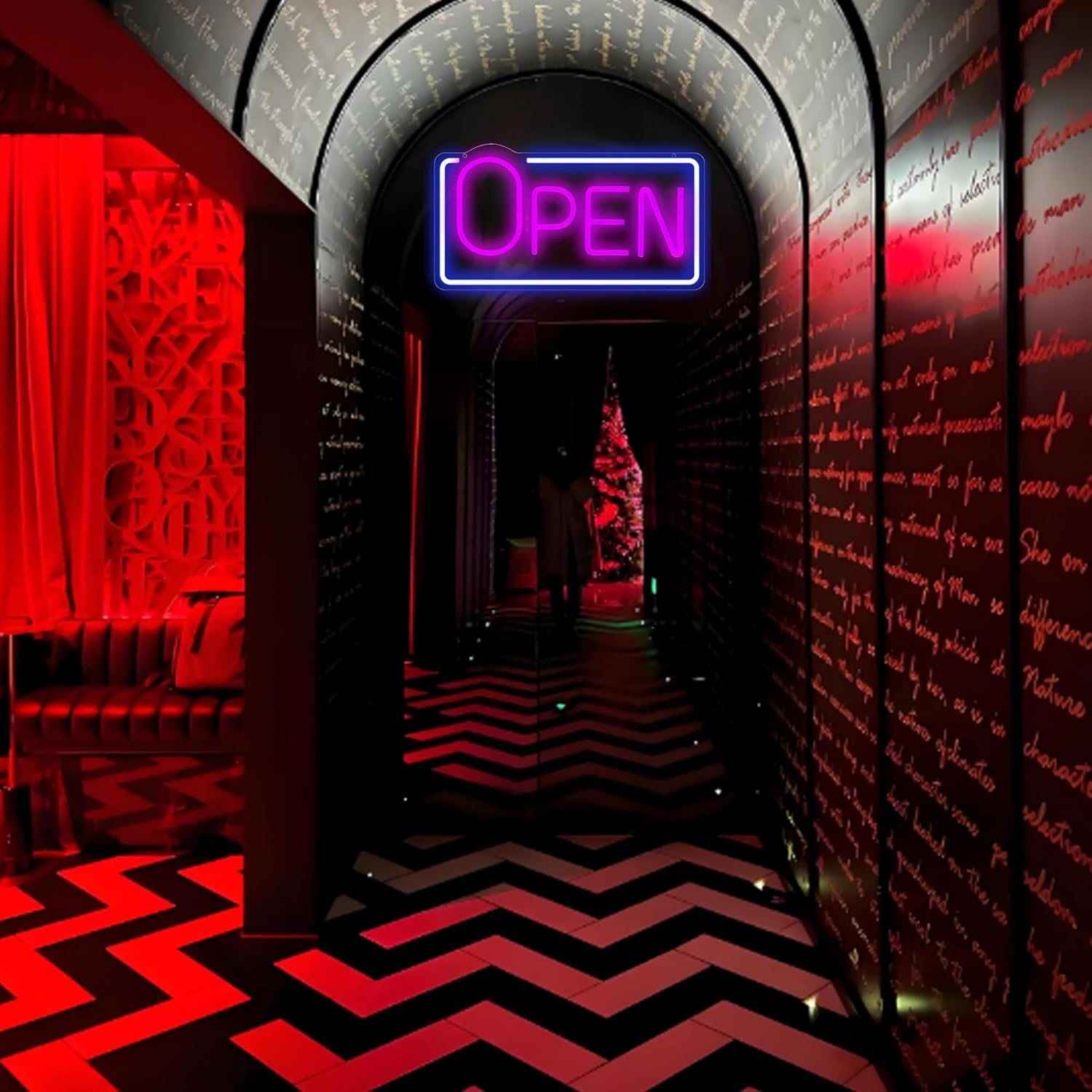 QXMH Open Signs for Business: Bar Open Neon Signs, Dimmable LED Lamp, USB Powered Bright LED with High Visibility 16.5 X 8.2 Inches image number 6