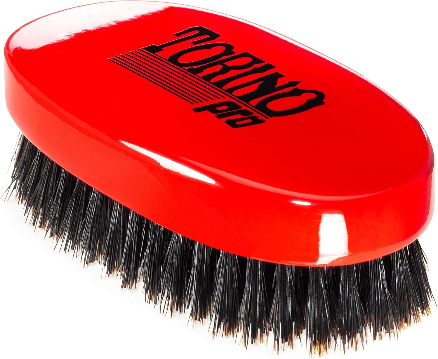 Torino Pro Wave Brush #1000 - by Brush King - Medium Hard Oval Palm/Military 360 Waves Brush