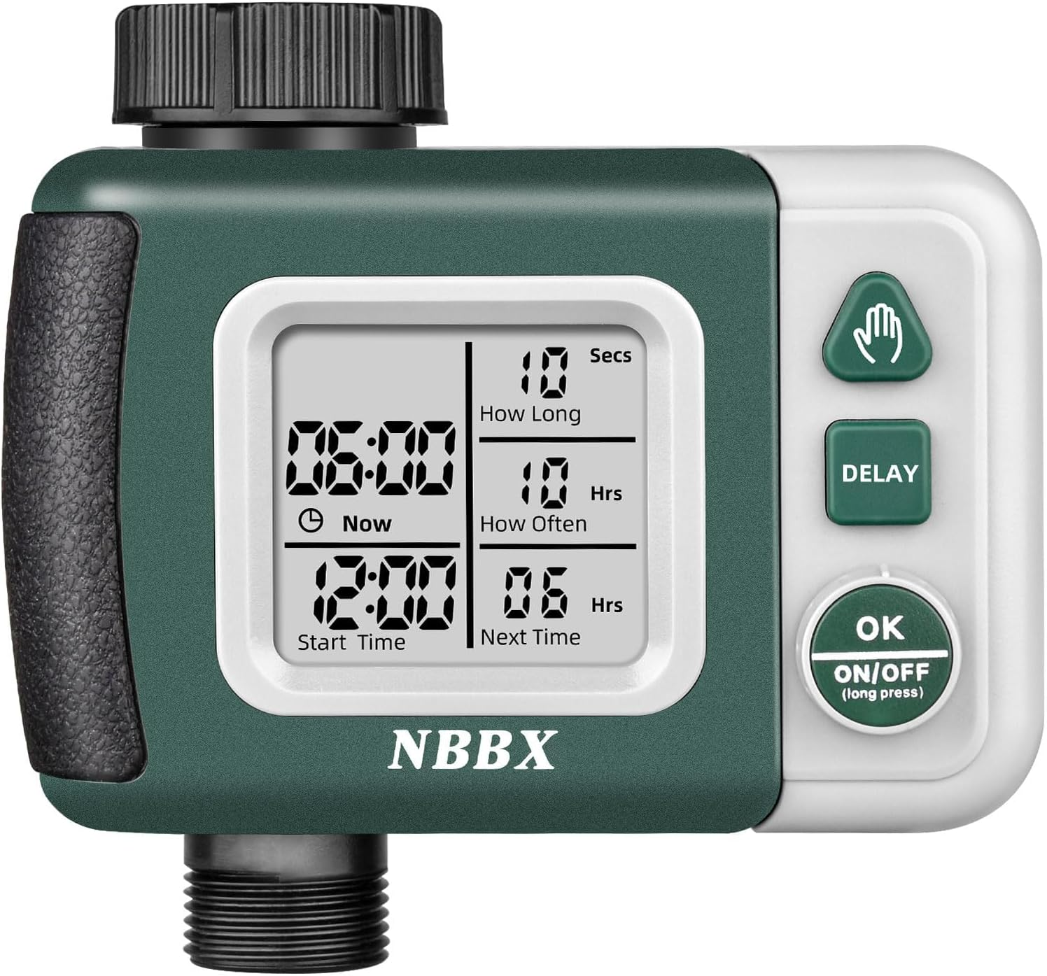 Automatic Water Timer for Garden Hose Tap, Digital Sprinkler Timer with Rain Delay, Outdoor Tap Water Timer for Lawn Garden Irrigation Watering System (Green) image number 3