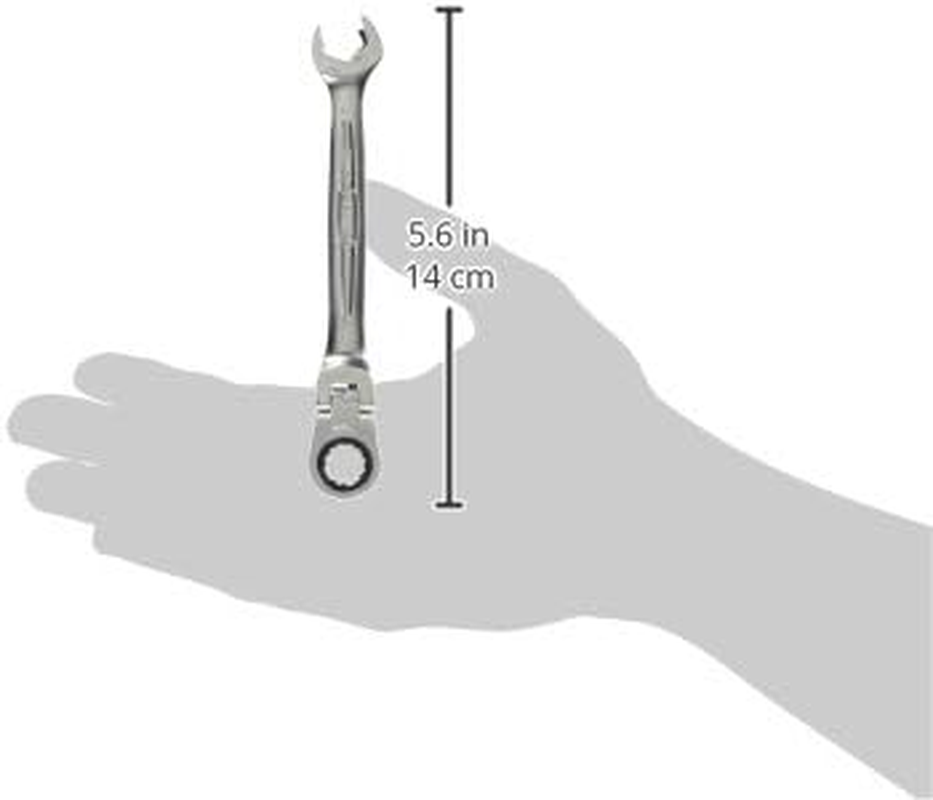 Tone Oscillating Quick Ratchet Glasses Wrench RMFQ-10 Double Side Width 0.4 Inches (10 Mm) image number 1