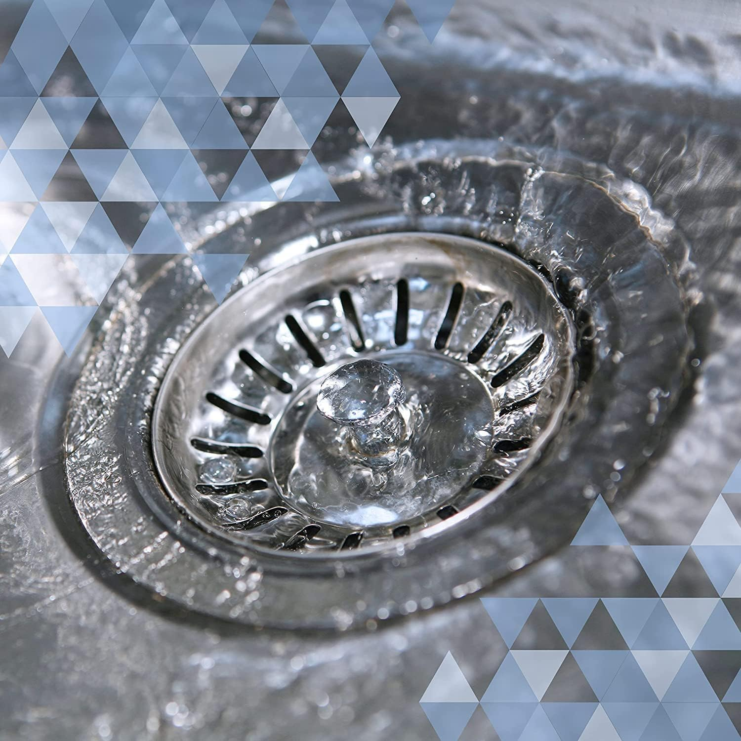 JZS Kitchen Sink Strainer and Stopper Combo Replacement, Fits Standard Drain, Kitchen Drain, Bathroom Drain, Stainless Steel Basket with Rubber Stopper Bottom,3 Pack image number 1