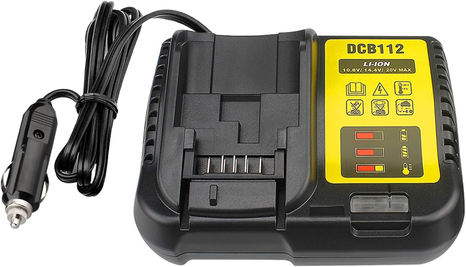 For De Walt 20V 12V 14.4V Charger,Dcb119 Car Battery Charger Compatible with 12V,14.4V 20V & 18V MAX Lithium Ion Battery DCB203 DCB206 DCB120 Cigarette Lighter Plug 3A Vehicle Charger image number 6
