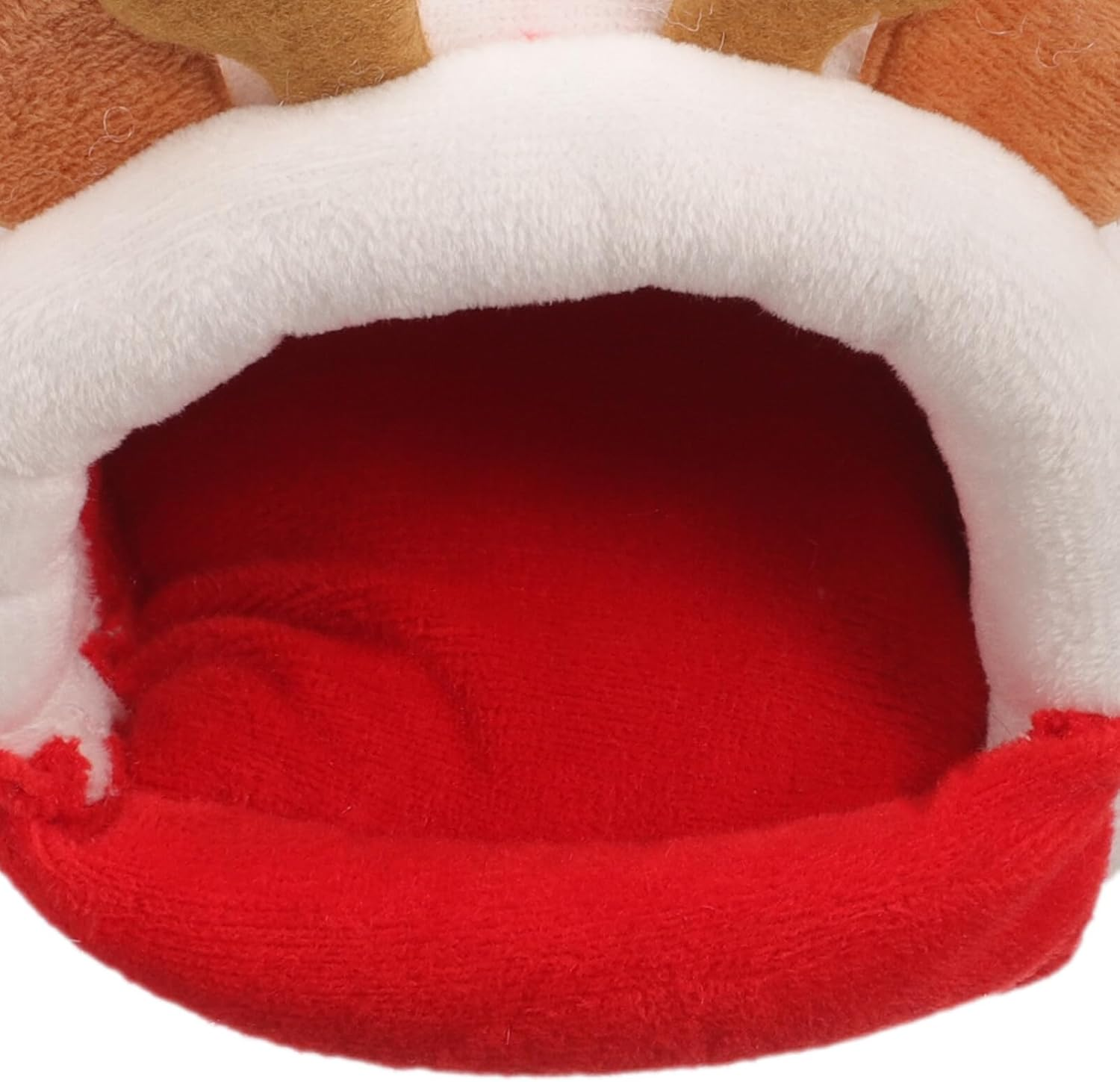 PRETYZOOM Christmas Guinea Pig House Cute Xmas Elk Shaped Hamster Hideout Winter Warm Chinchilla Bed Sleeping Cave for Small Pets Size S