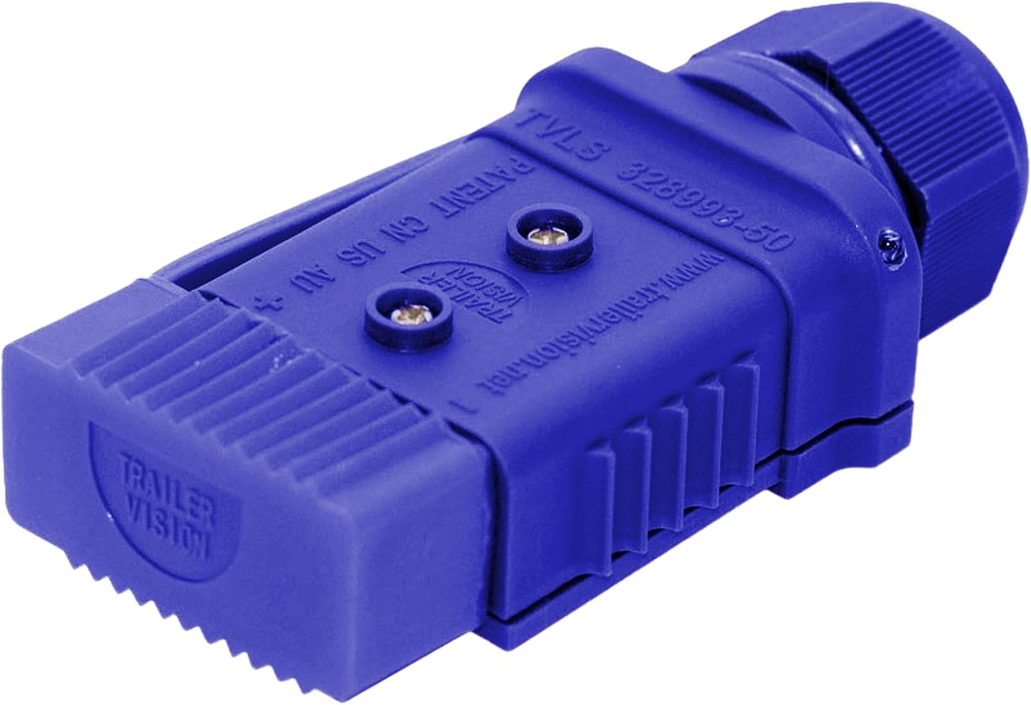 Trailer Vision 50 Amp Anderson Connector Cover Assembly with Rubber Dust Cap & LED - Protective Sleeve for SB50 Anderson Plugs Quick Connect System for Caravans Trailers Trucks Ute 4WD - 50A Blue